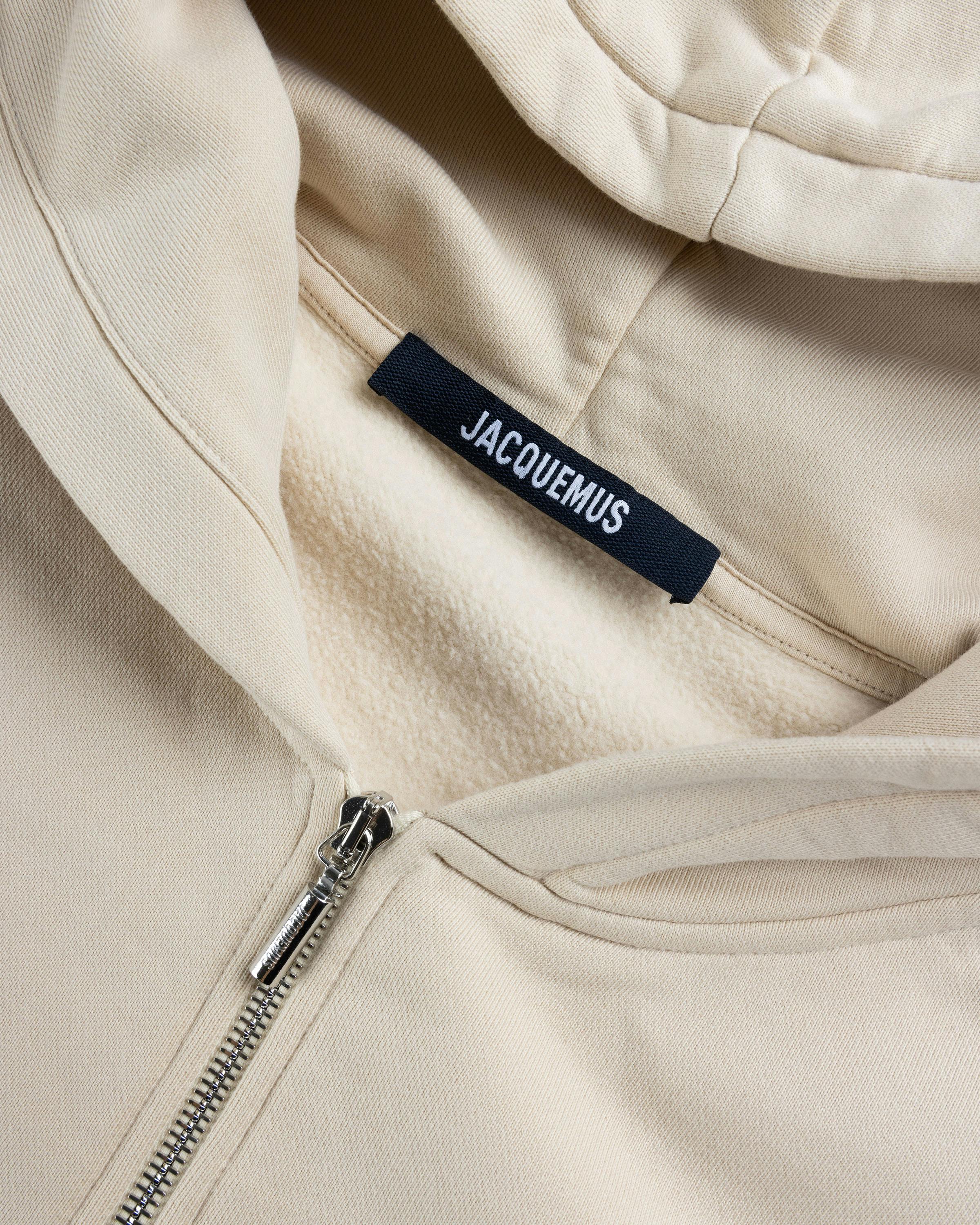 JACQUEMUS – Le Hoodie Zip Gros Grain Beige - Hoodies - Beige - Image 6