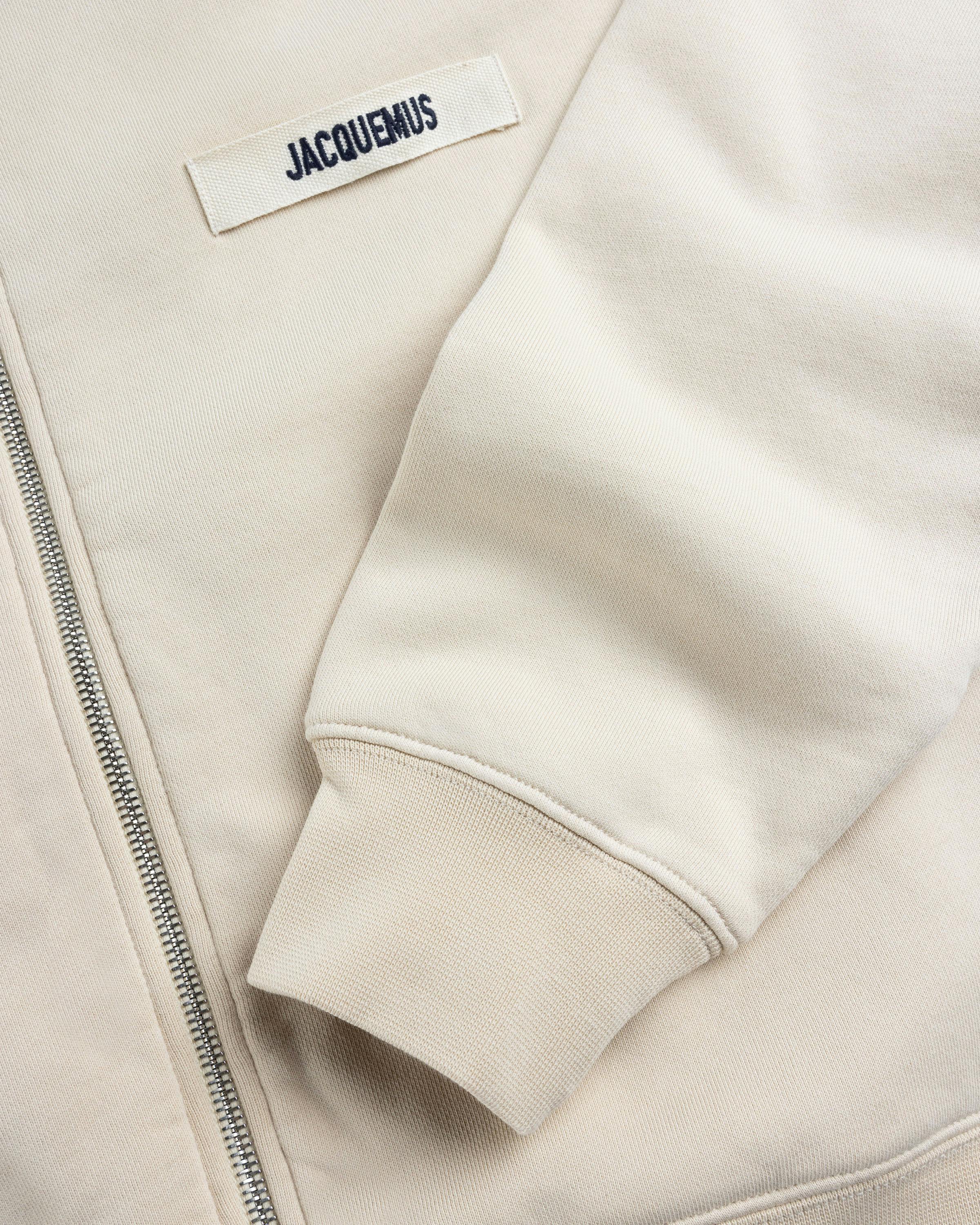 JACQUEMUS – Le Hoodie Zip Gros Grain Beige - Hoodies - Beige - Image 7