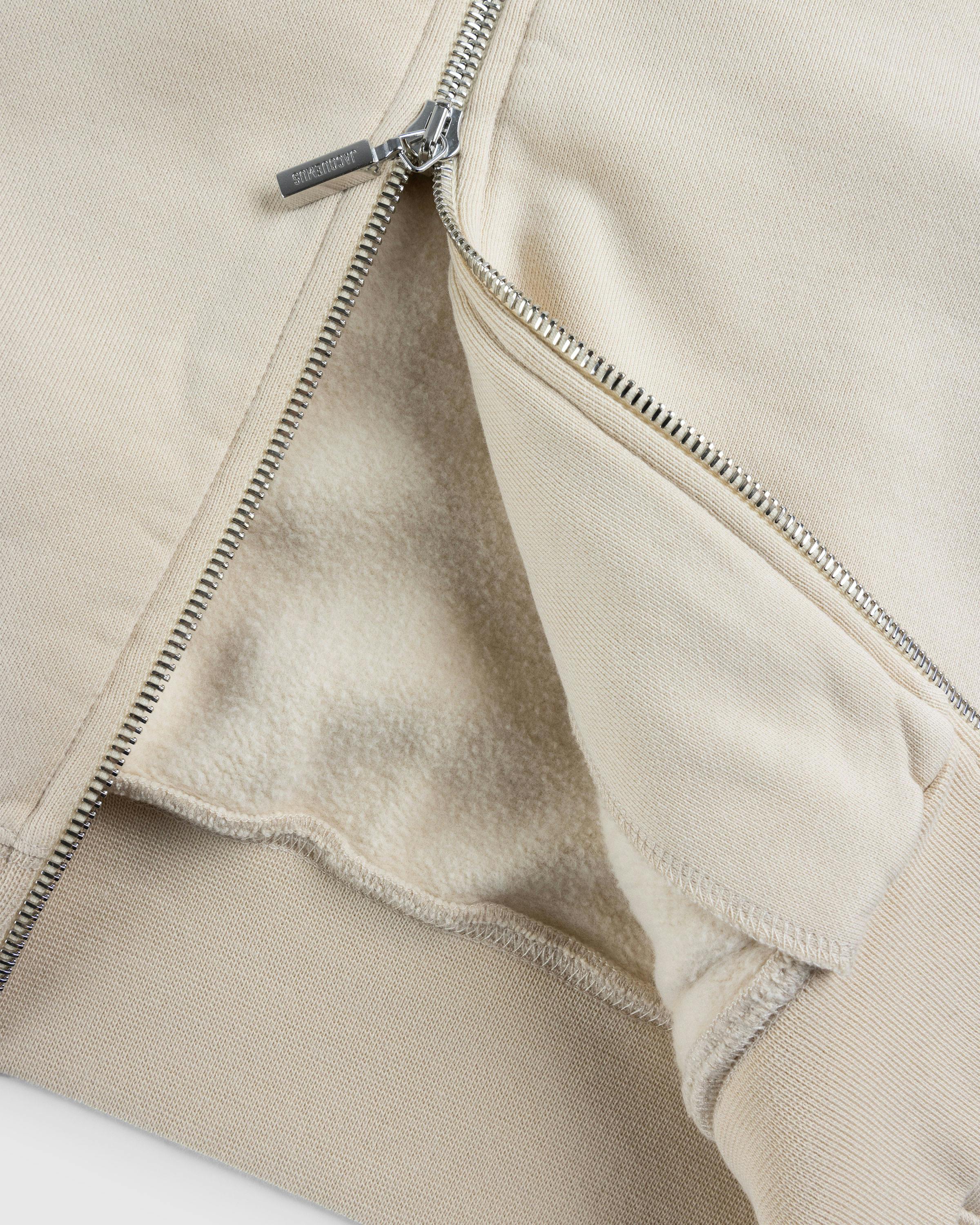 JACQUEMUS – Le Hoodie Zip Gros Grain Beige - Hoodies - Beige - Image 8