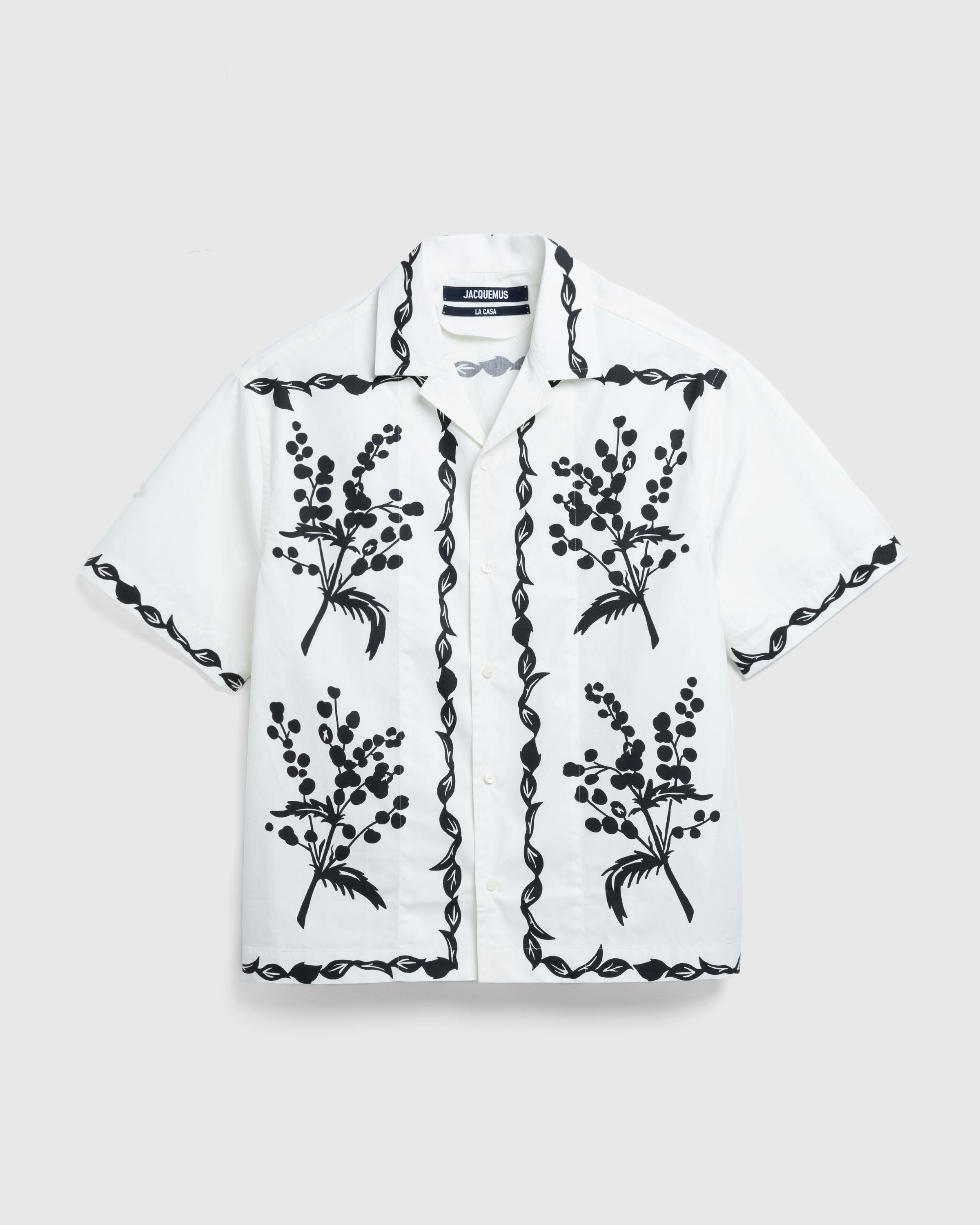 JACQUEMUS – La Chemise Jean Print Mimosa Frise Black - Shortsleeve Shirts - Black - Image 1