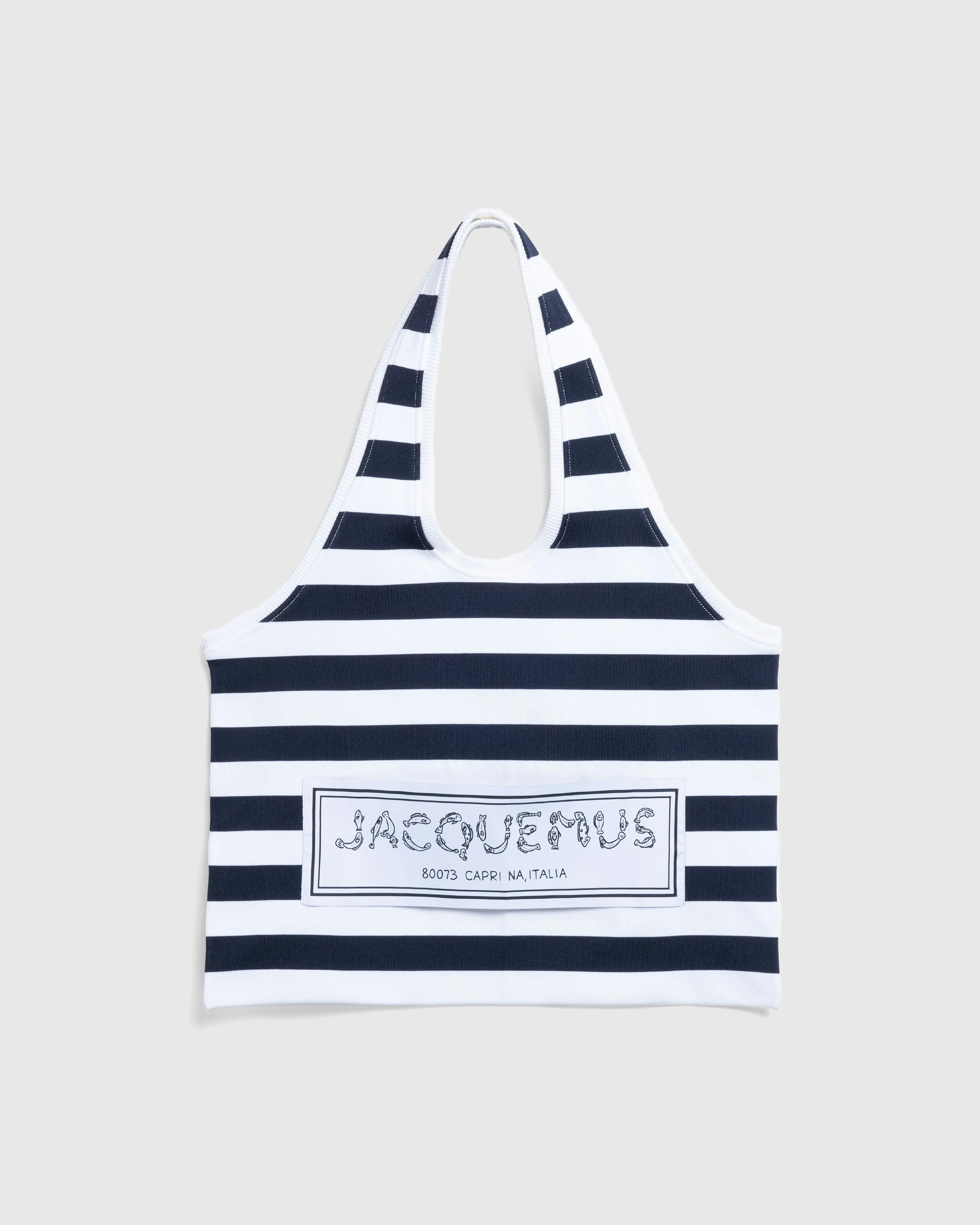 JACQUEMUS – Le Tote Marcel Multi-Navy - Tote Bags - Blue - Image 1