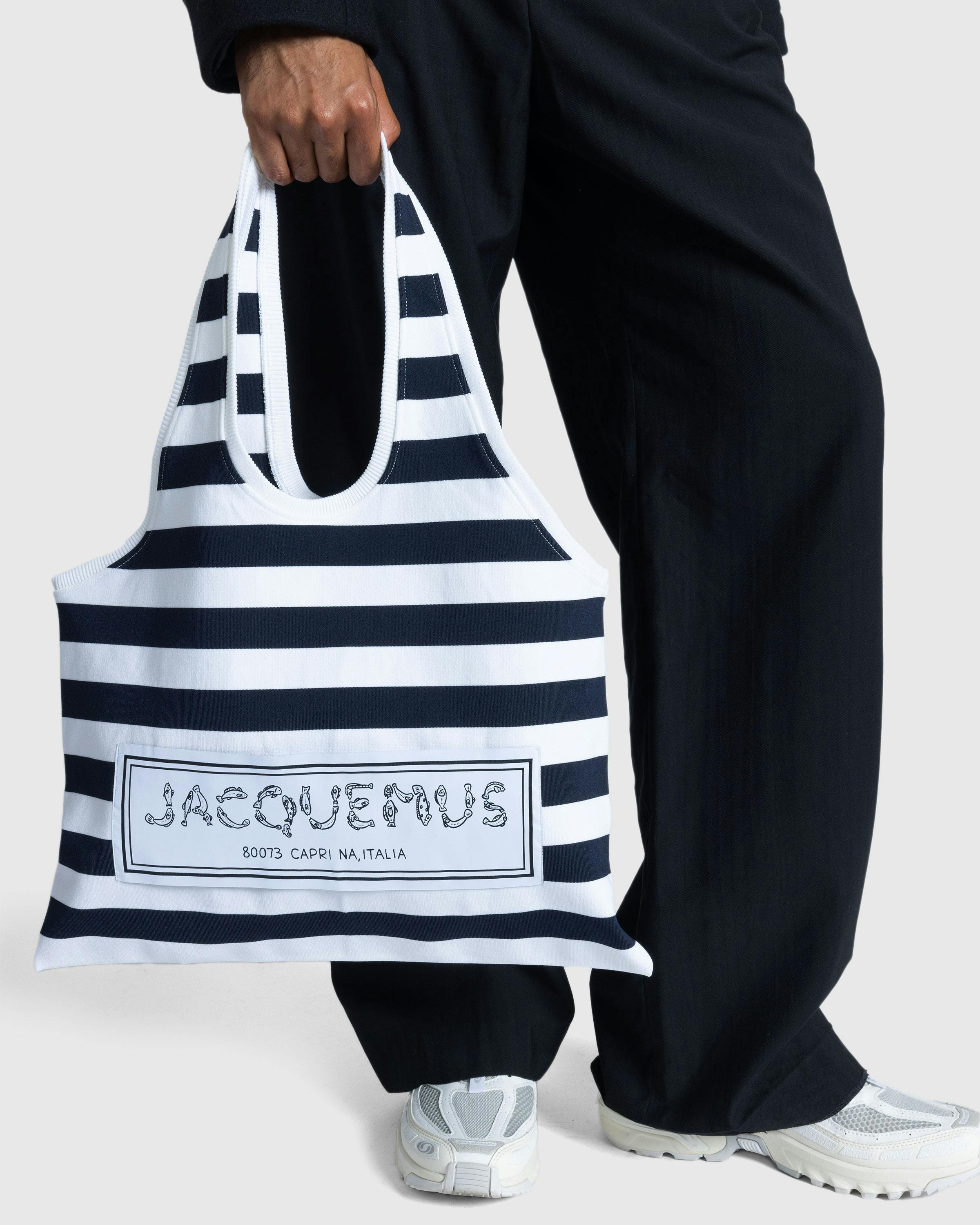 JACQUEMUS – Le Tote Marcel Multi-Navy - Tote Bags - Blue - Image 2