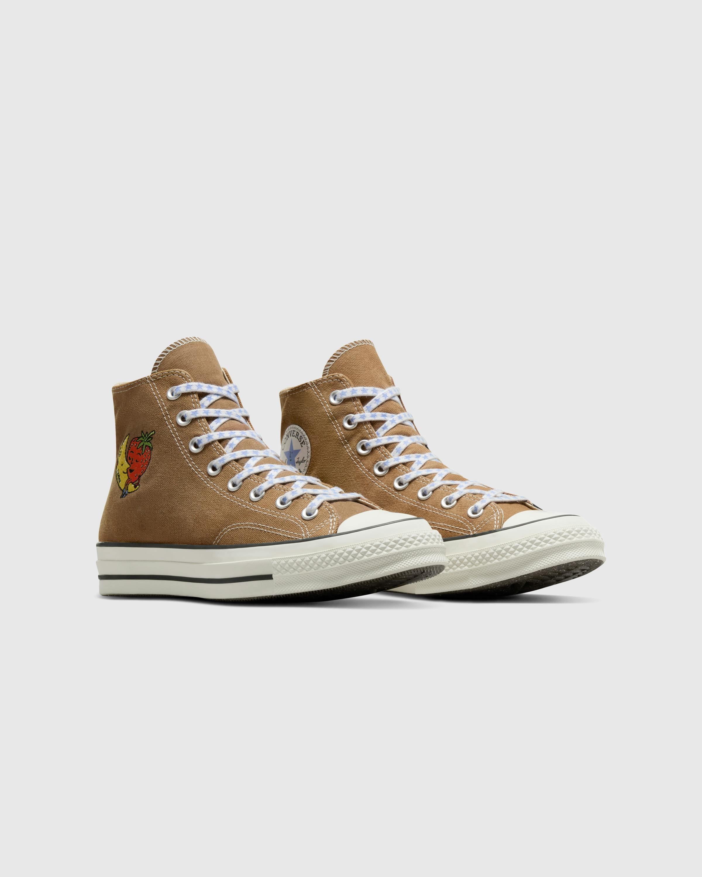 Sky High Farm x Converse – Upcycled Woven Chuck 70 Hi Brown/Egret - Low Top Sneakers - Brown - Image 4