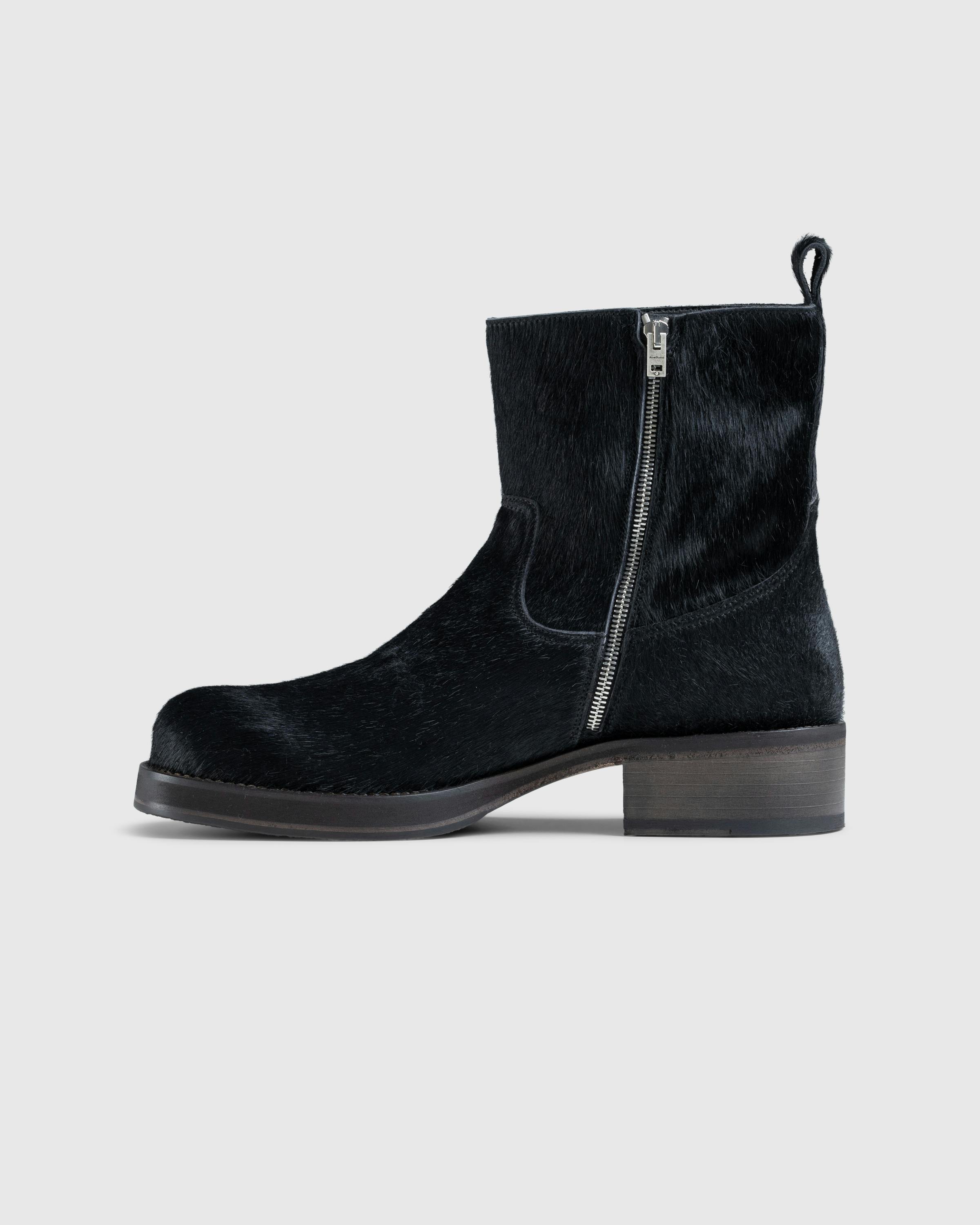 Acne Studios – Hairy Leather Boots Black - Oxfords & Lace Ups - Black - Image 2