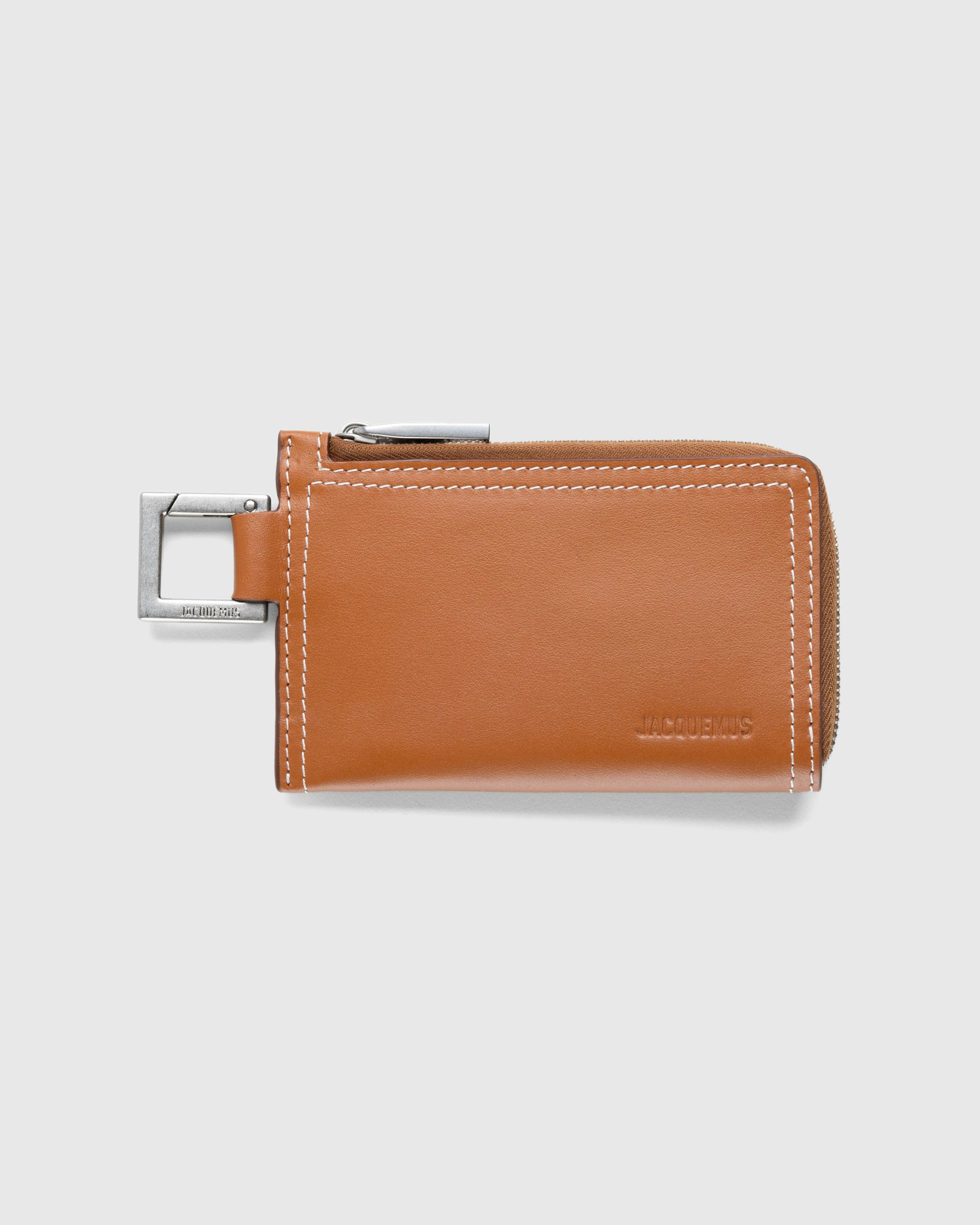 JACQUEMUS – Le Porte-Zippé Cuerda Light Brown - Wallets - Brown - Image 1