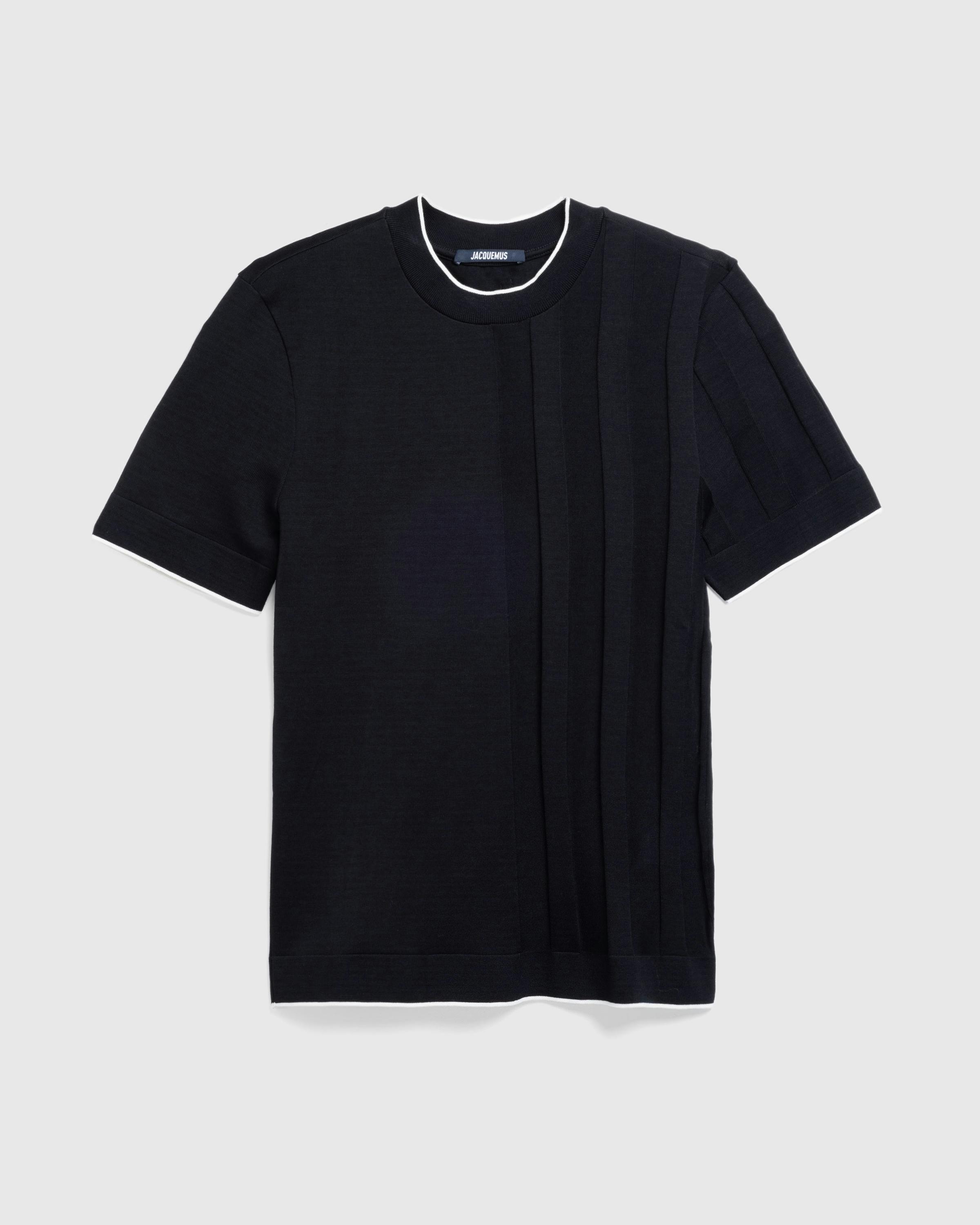 JACQUEMUS – Le T-Shirt Tricot Black - T-Shirts - Black - Image 1