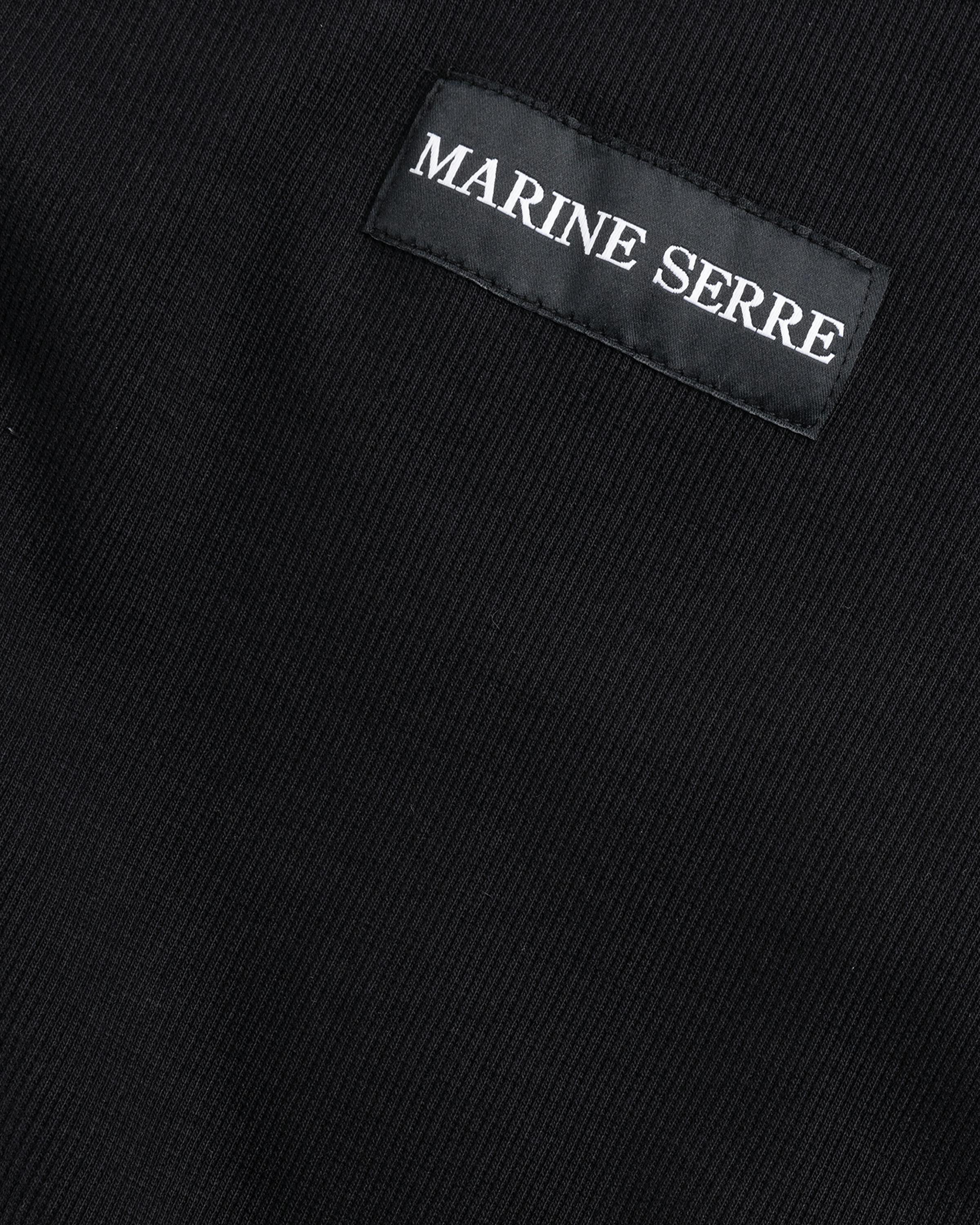 Marine Serre – Moon Logo Ribbed Jersey Tank Top Black - Tank Tops - Black - Image 7