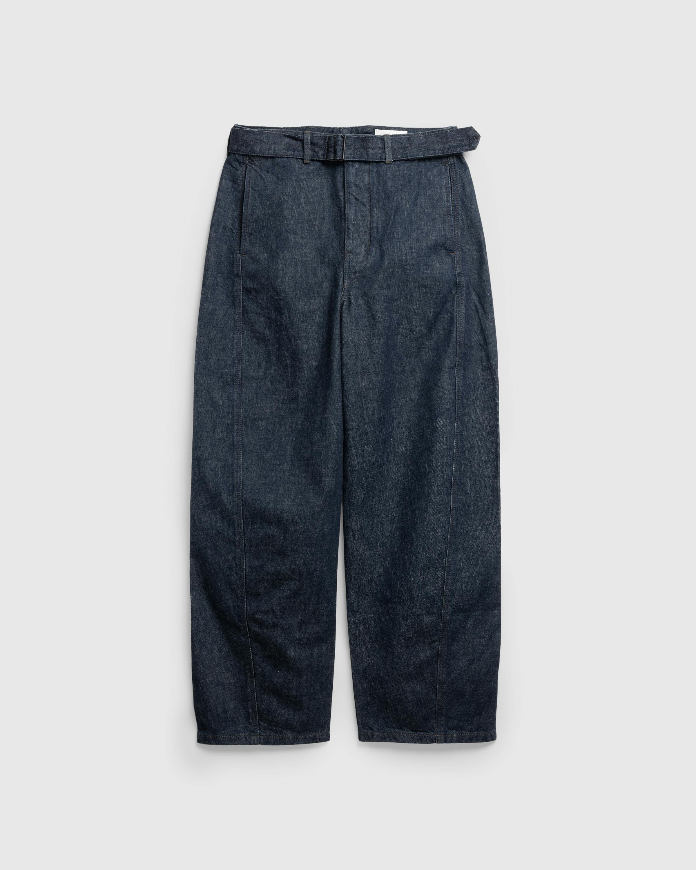 Lemaire – Twisted Belted Pants Denim Indigo - Trousers - Blue - Image 1