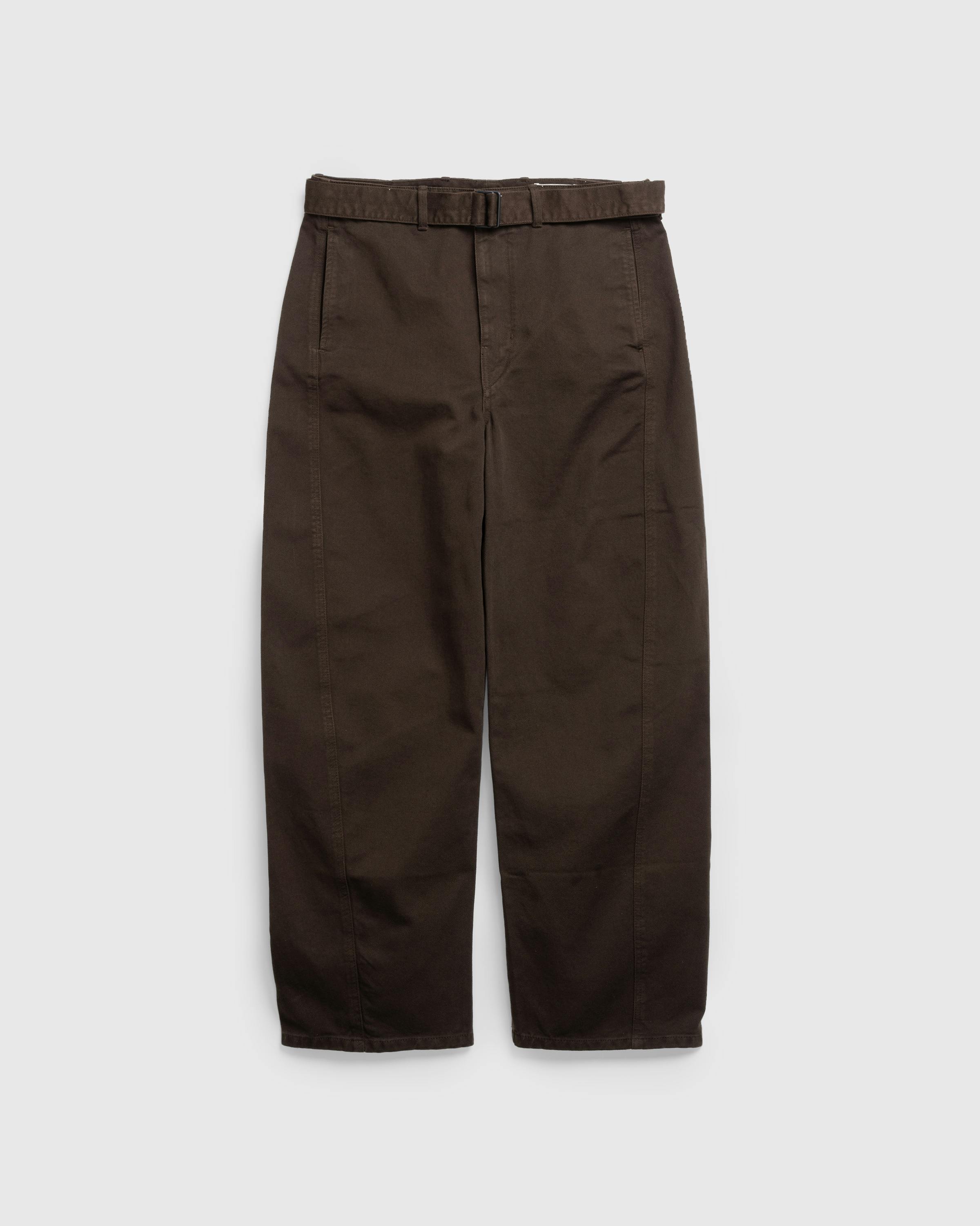 Lemaire – Twisted Belted Casual Pant - Trousers - Brown - Image 1