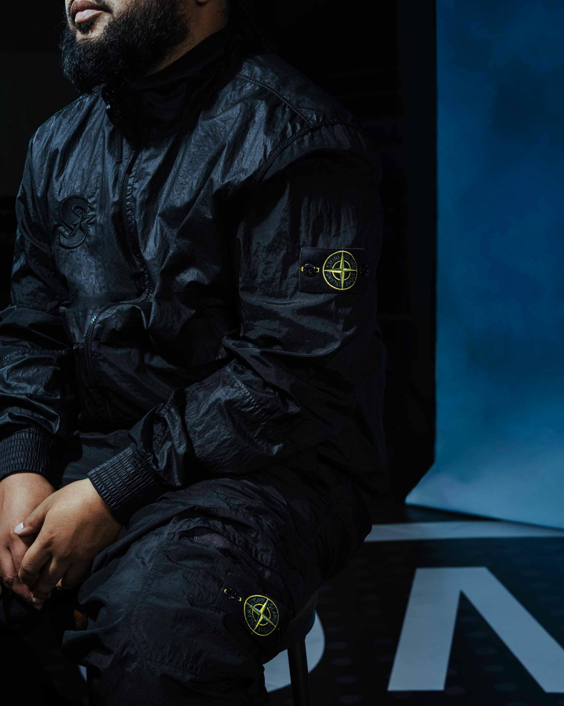 Stone Island & Niko Carino's Scarborough Shooting Stars' basketball warm-up suit clothing collab