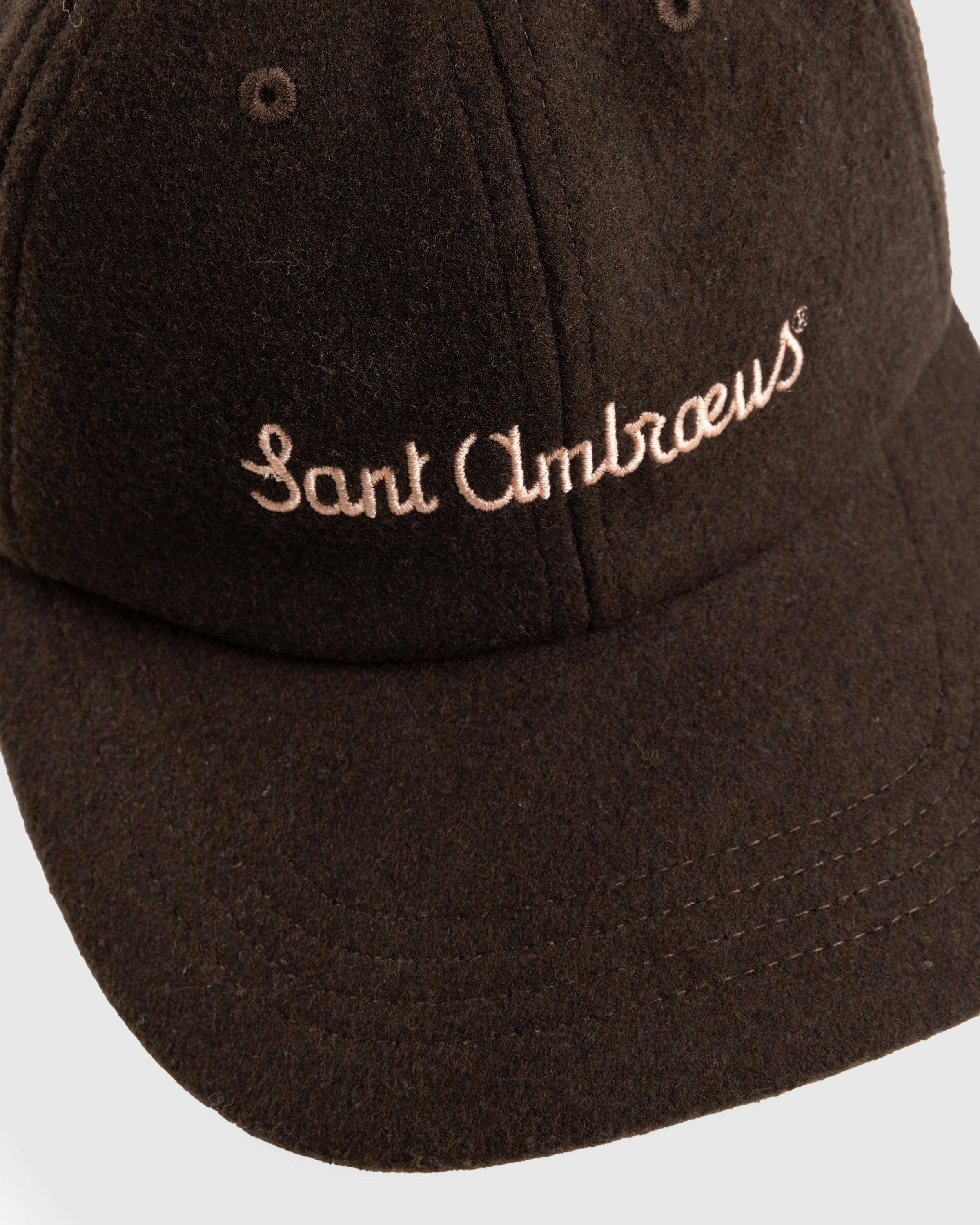 Sant Ambroeus x Highsnobiety – Wool Logo Cap Dark Brown - Caps - Dark Brown - Image 7