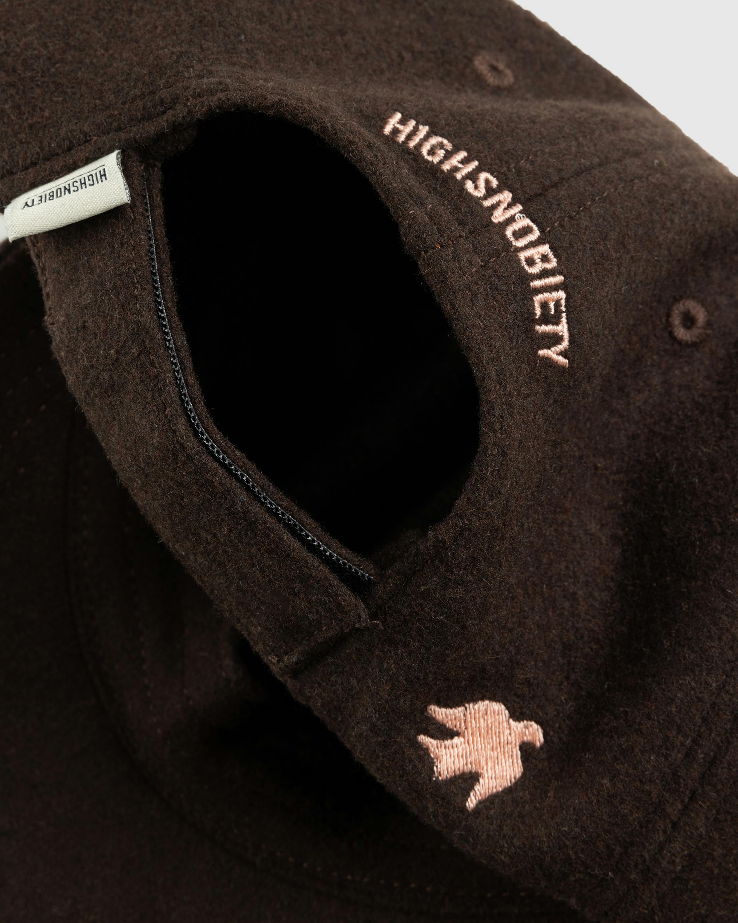 Sant Ambroeus x Highsnobiety – Wool Logo Cap Dark Brown - Caps - Dark Brown - Image 8