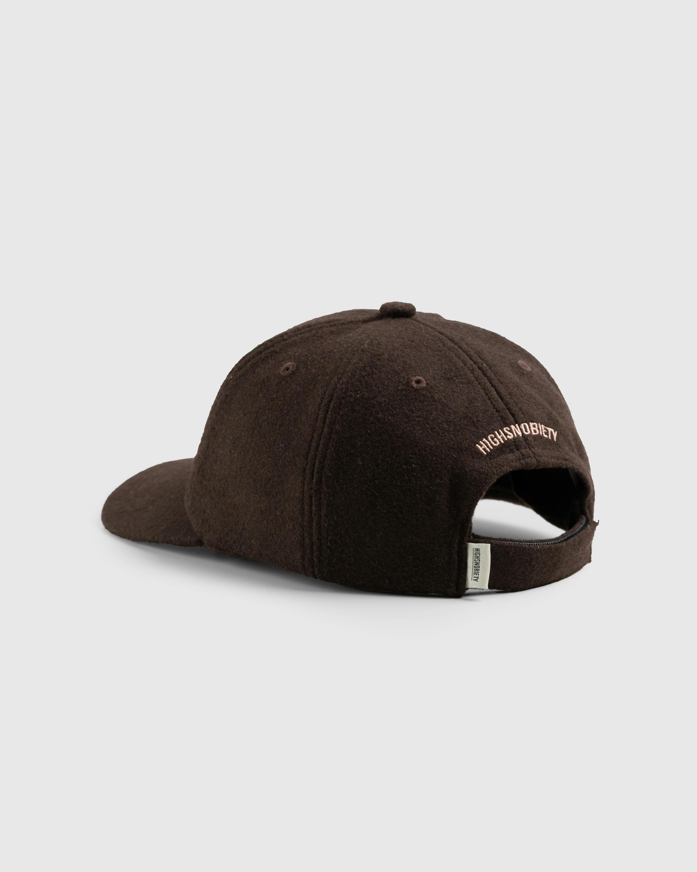 Sant Ambroeus x Highsnobiety – Wool Logo Cap Dark Brown - Caps - Dark Brown - Image 5