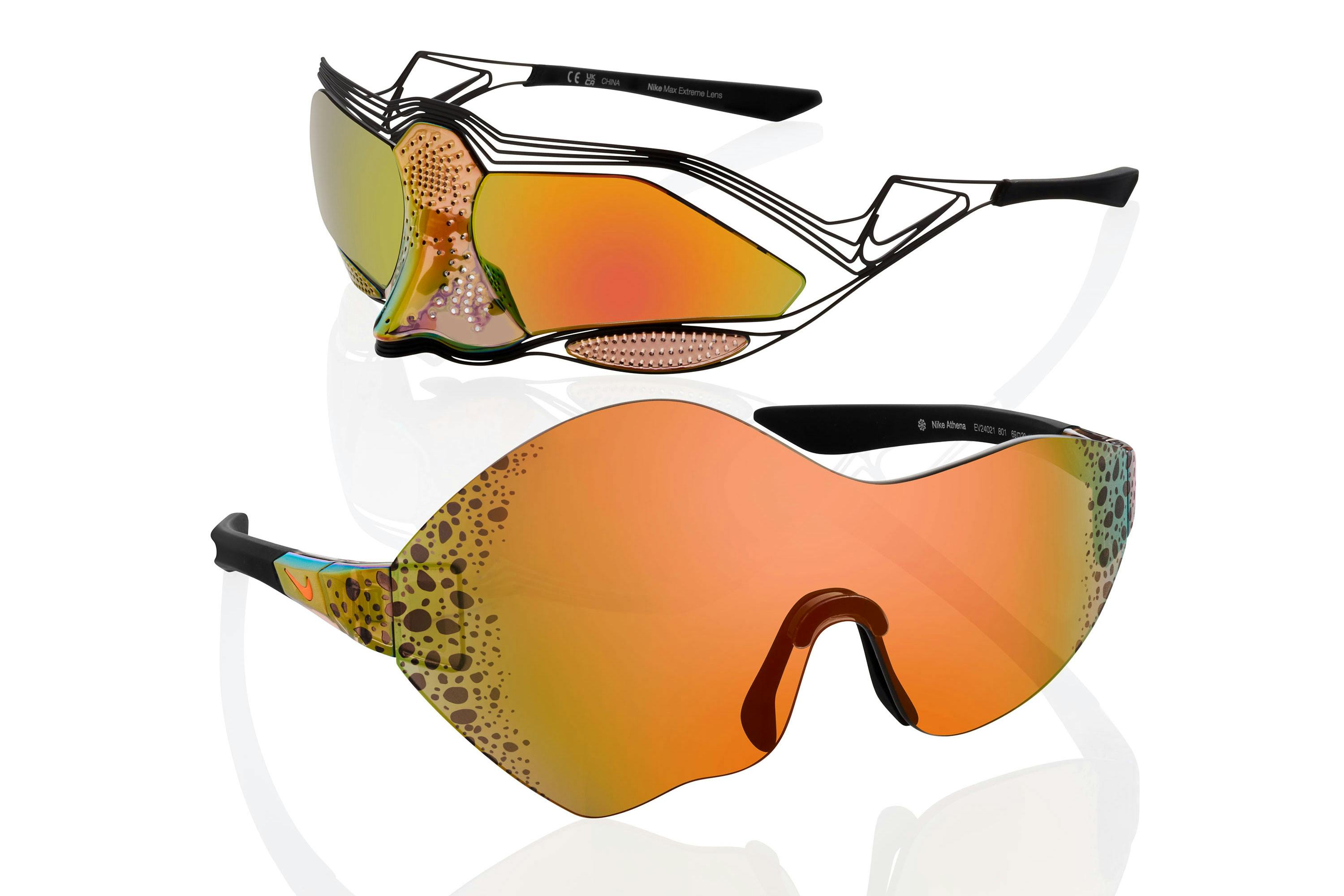 Nike Athena & Zeus Sunglasses in asymmetric yellow and black colors