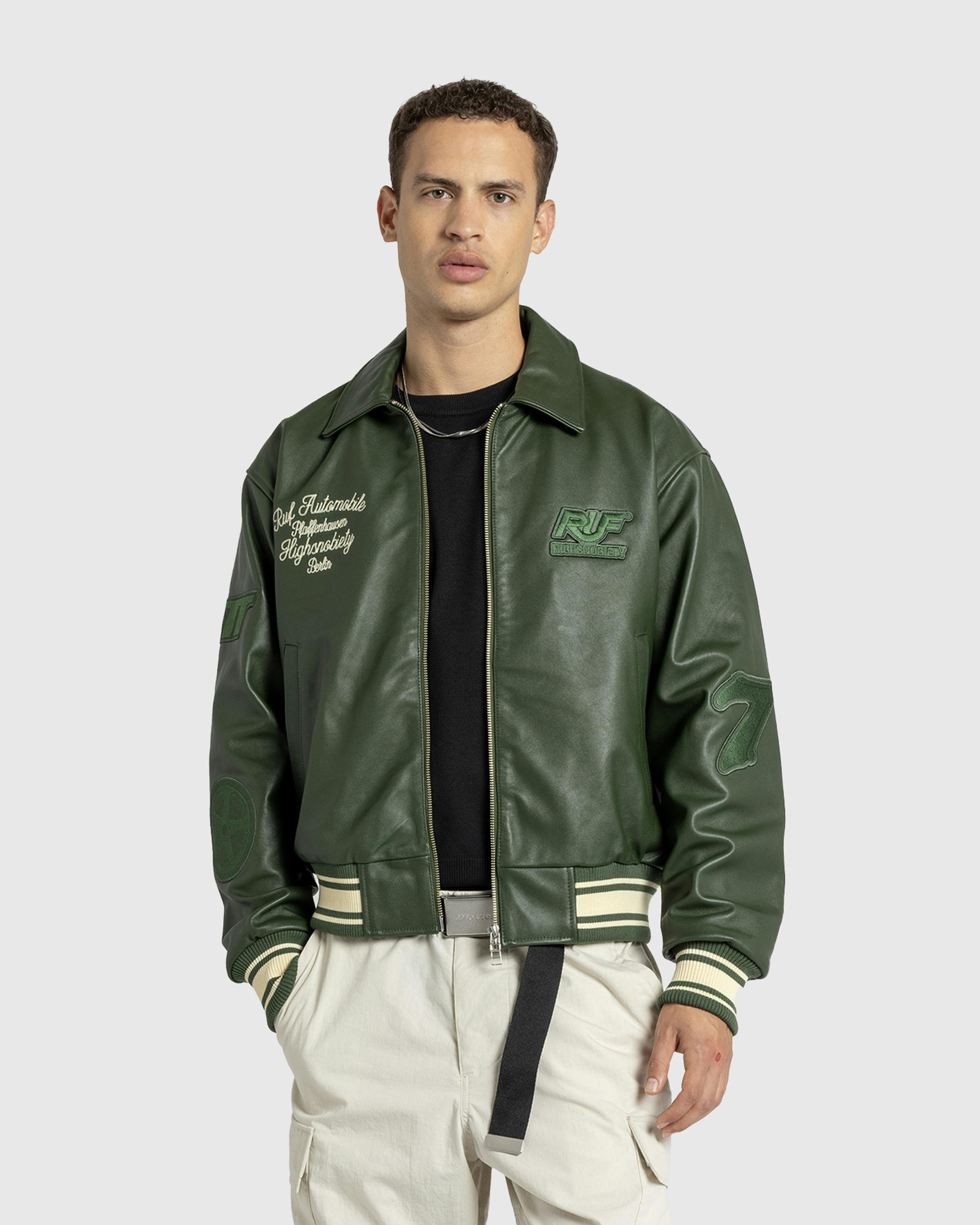 RUF x Highsnobiety – Leather Bomber Green  - Leather Jackets - Green - Image 2