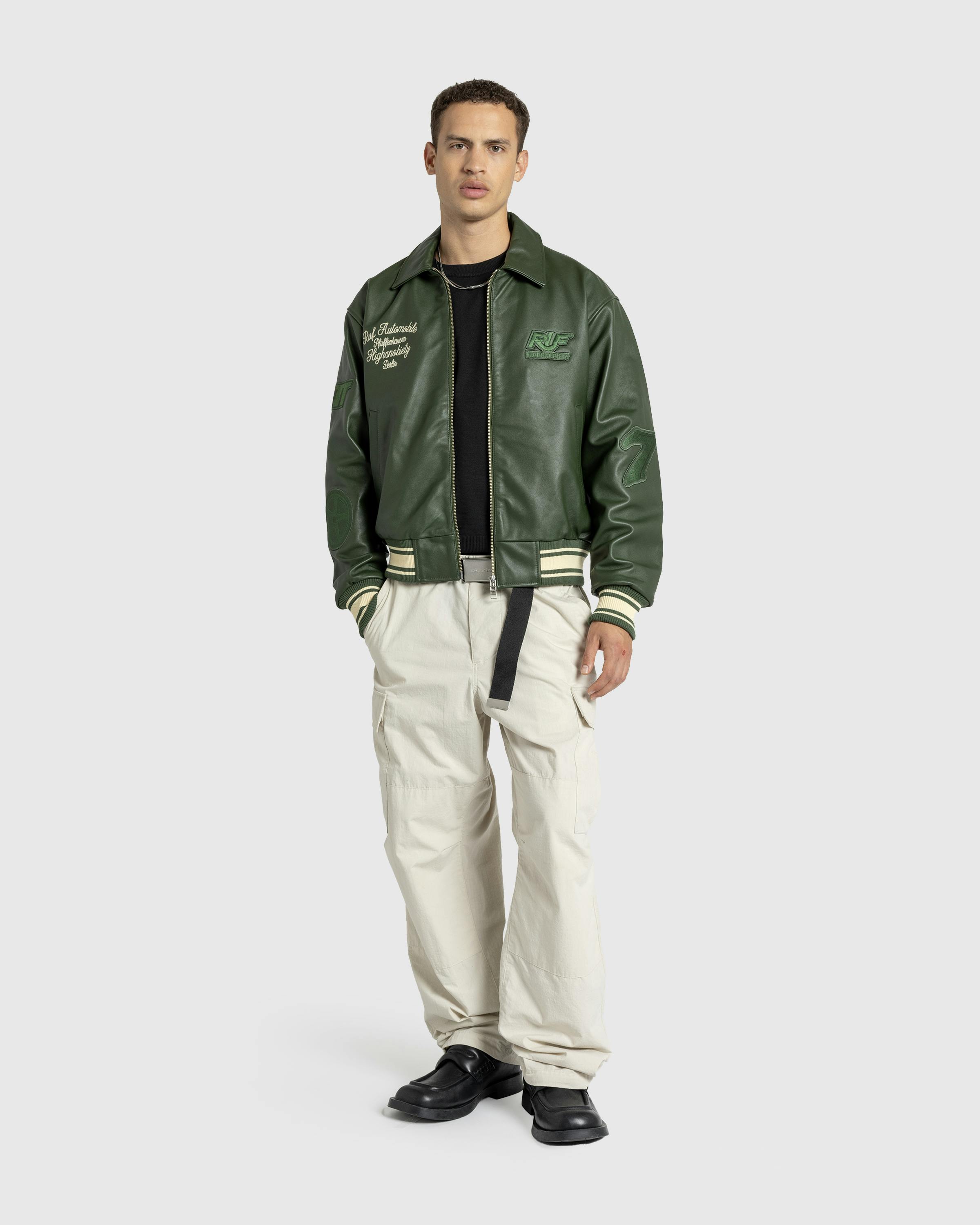 RUF x Highsnobiety – Leather Bomber Green  - Leather Jackets - Green - Image 5