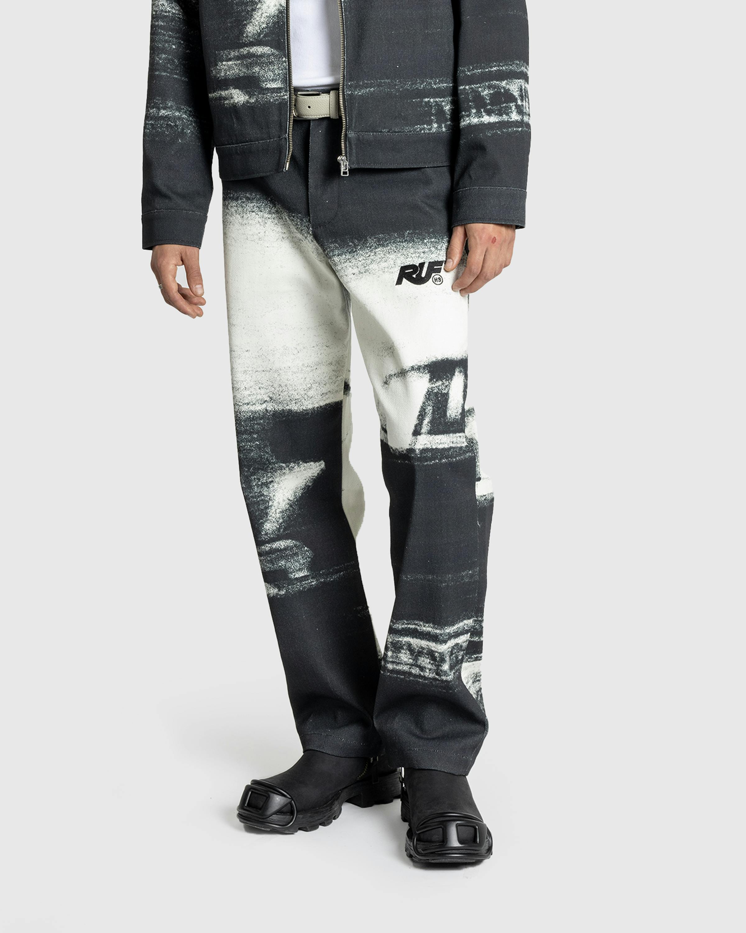 RUF x Highsnobiety – Motion Blur Pants Black/White - Trousers - Black - Image 2