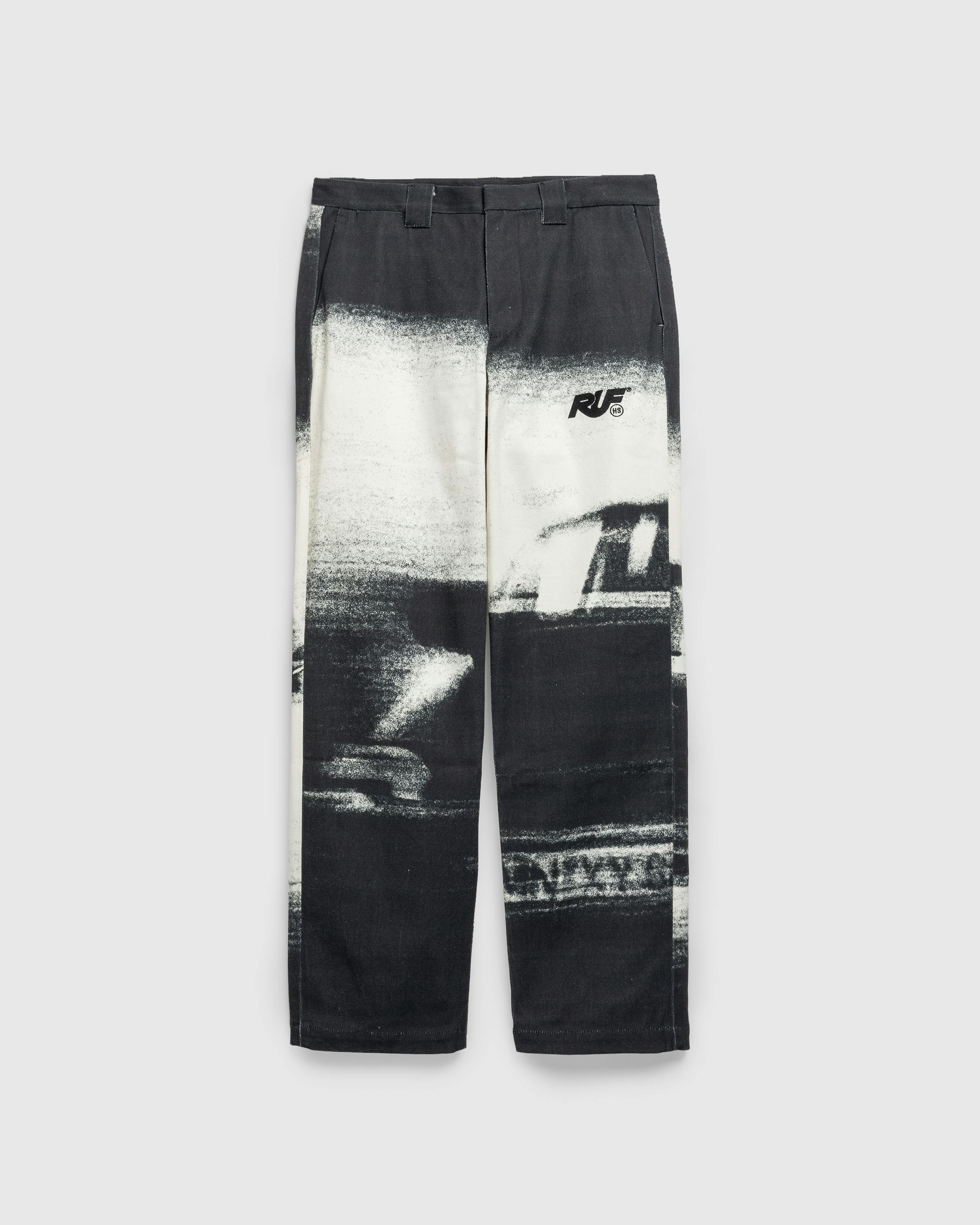 RUF x Highsnobiety – Motion Blur Pants Black/White - Trousers - Black - Image 1