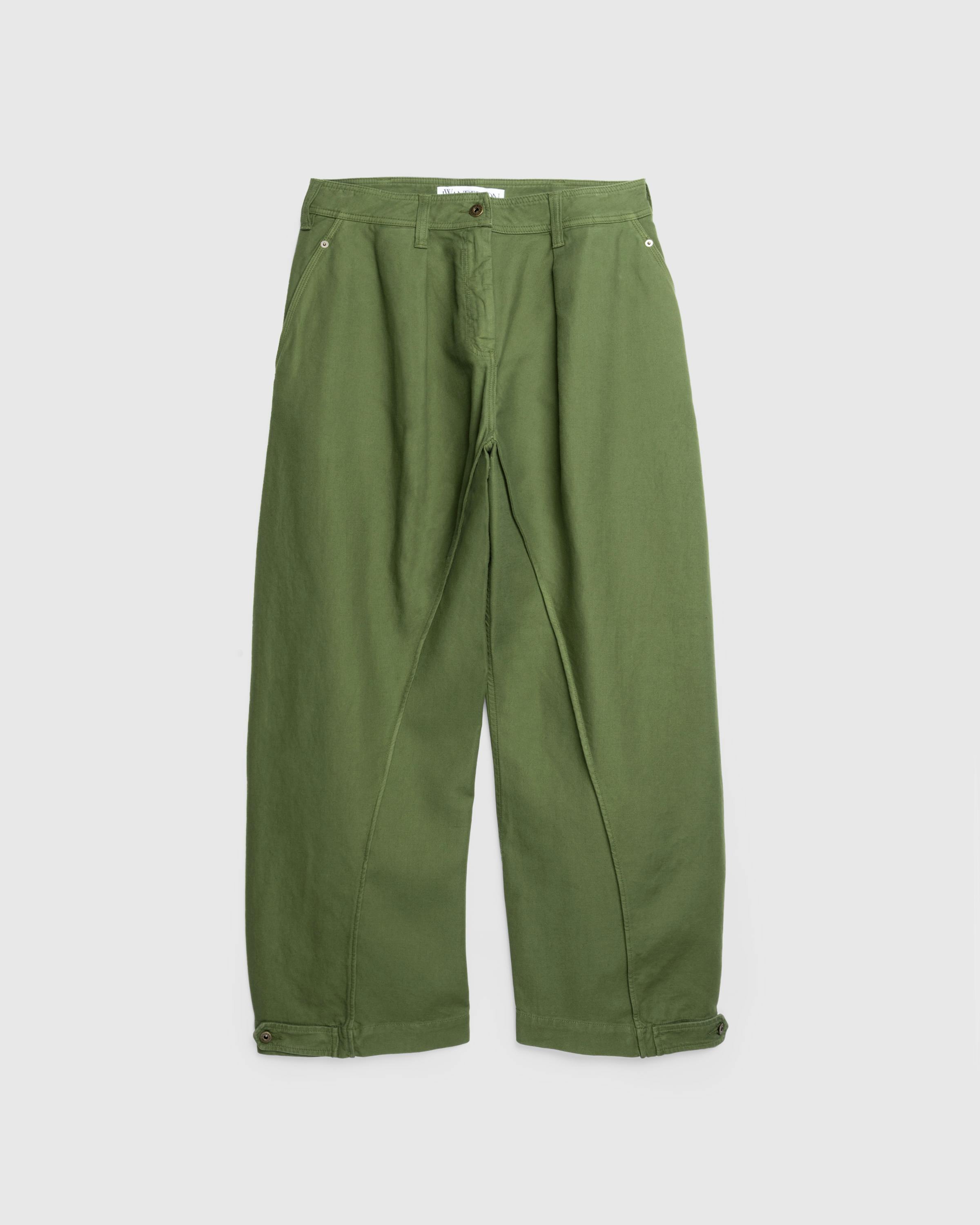 J.W. Anderson – Twisted Seam Trousers Dark Green - Trousers - Green - Image 1