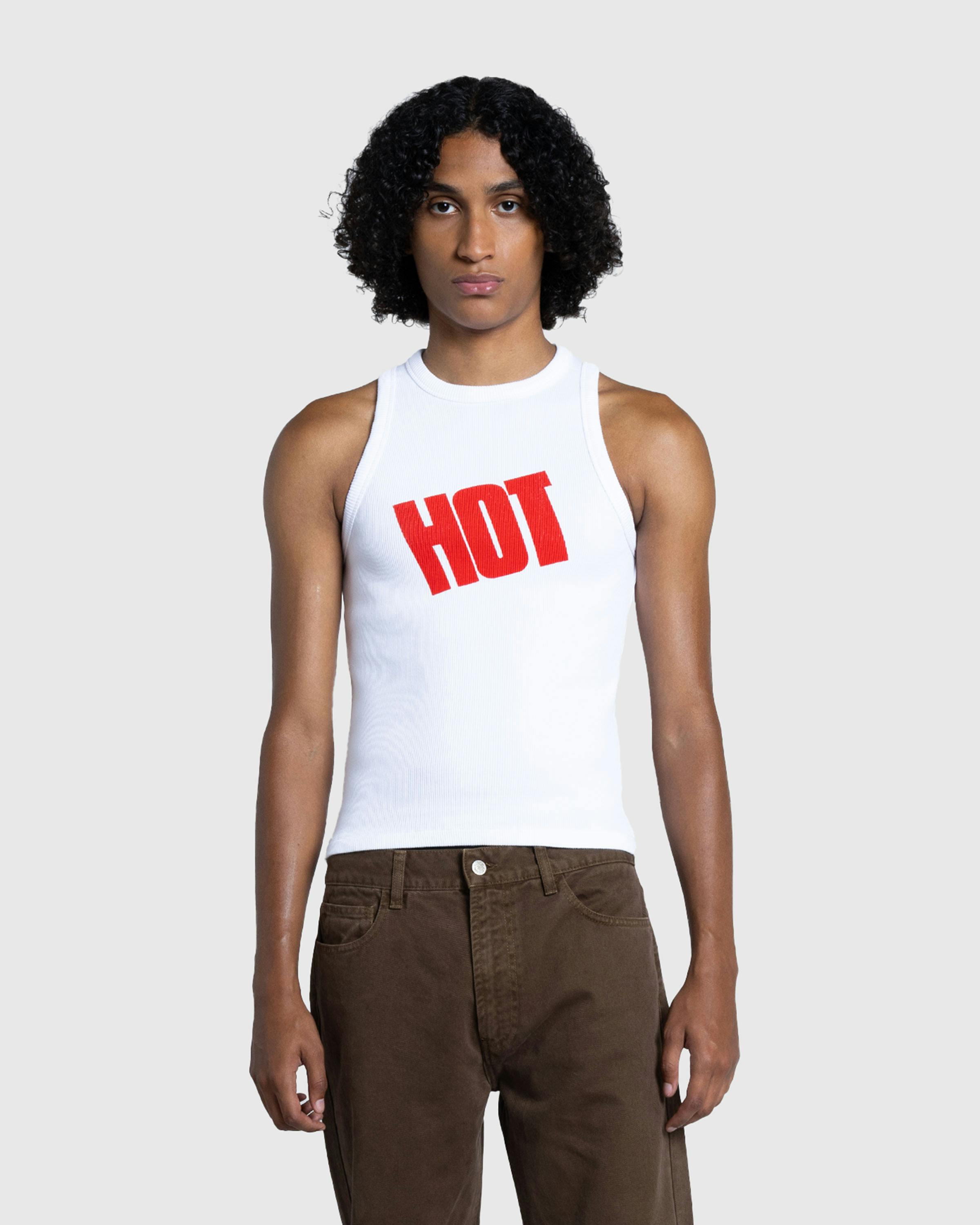 Carne Bollente – Simply Hot Tank White/Red - Tank Tops - White - Image 2