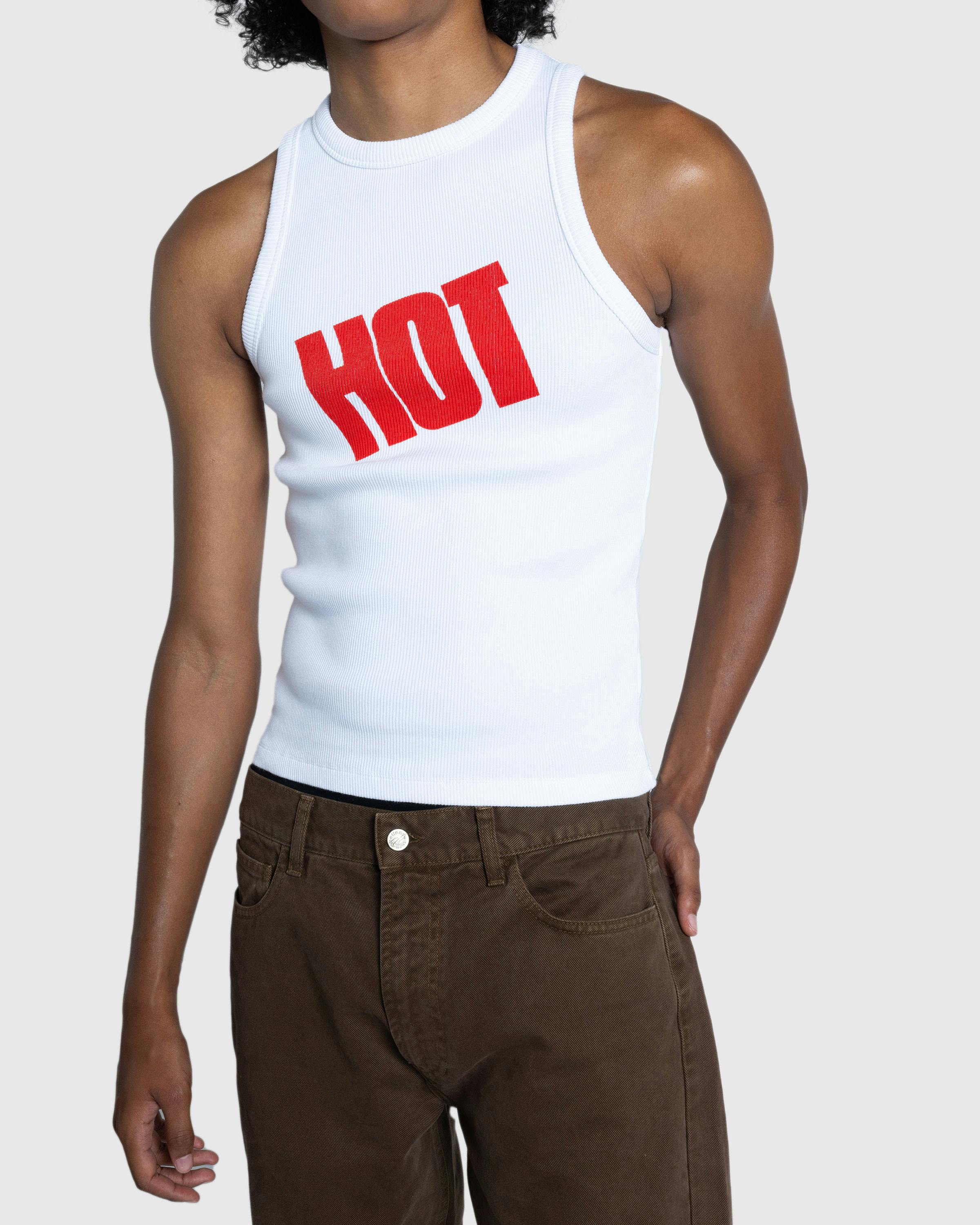 Carne Bollente – Simply Hot Tank White/Red - Tank Tops - White - Image 5