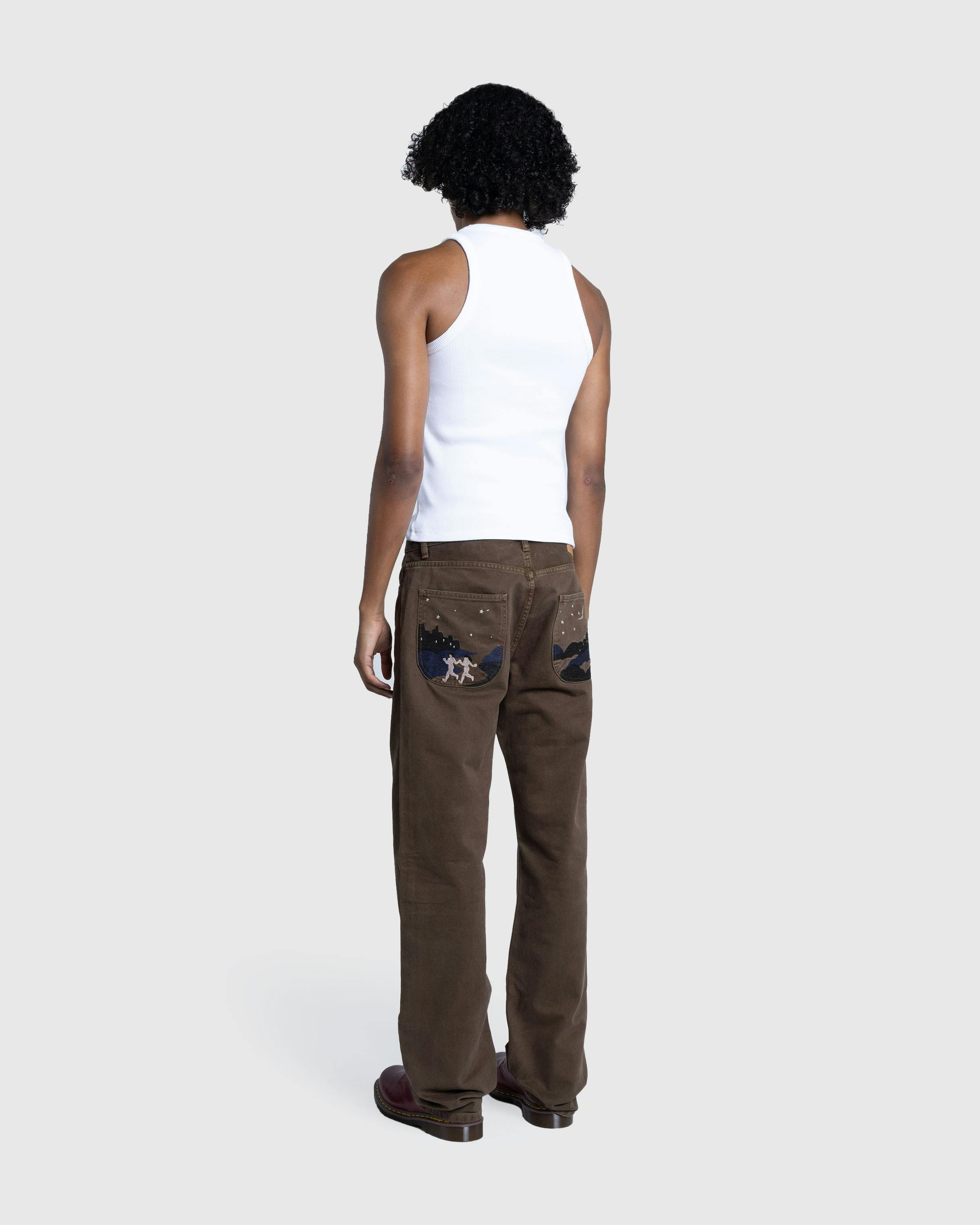 Carne Bollente – Under The Moon Denim Brown - Work Pants - Brown - Image 4