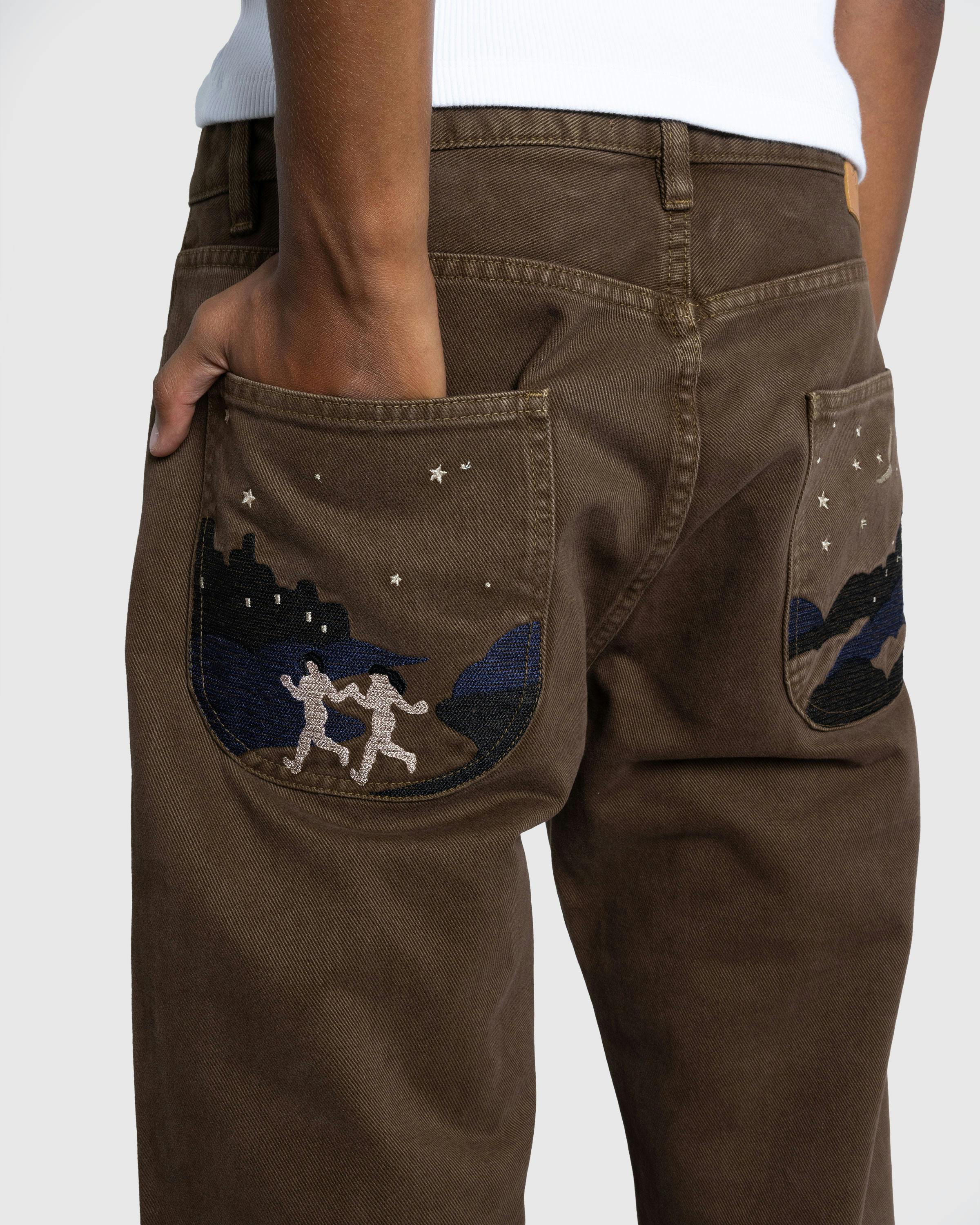 Carne Bollente – Under The Moon Denim Brown - Work Pants - Brown - Image 5