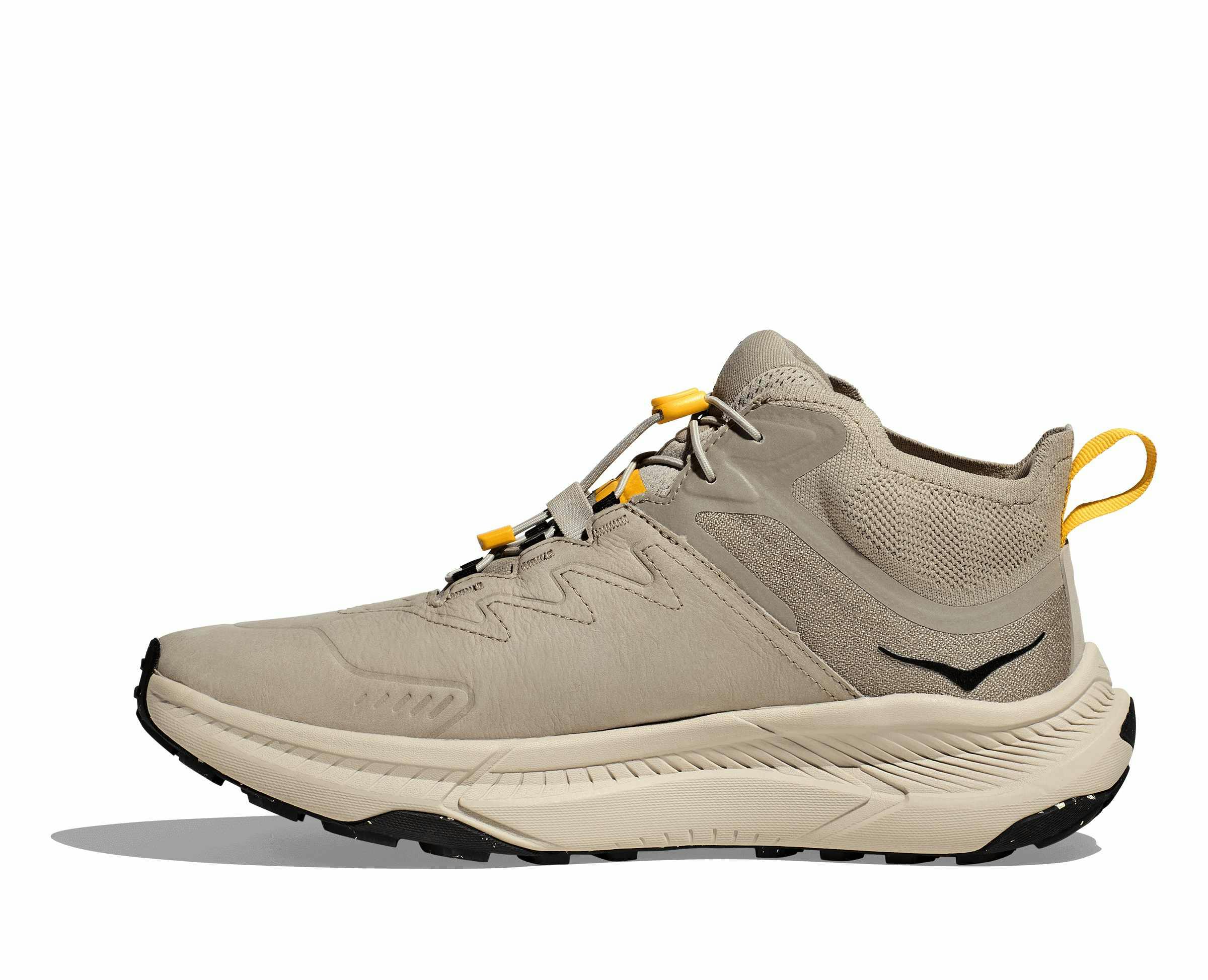 HOKA's Transport GTX sneaker in beige nubuck leather