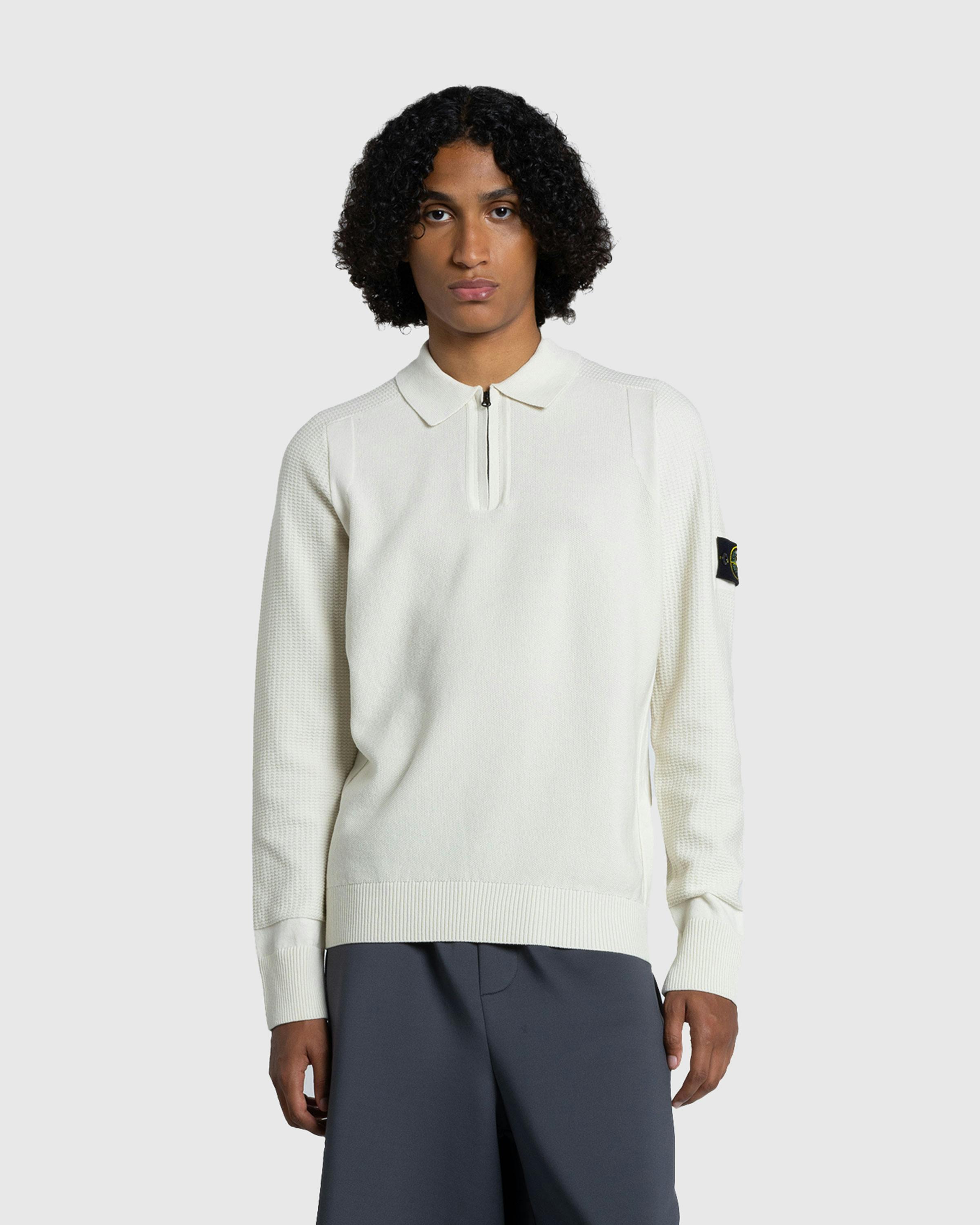 Stone Island – Knit Polo Plaster - Polos - Beige - Image 2