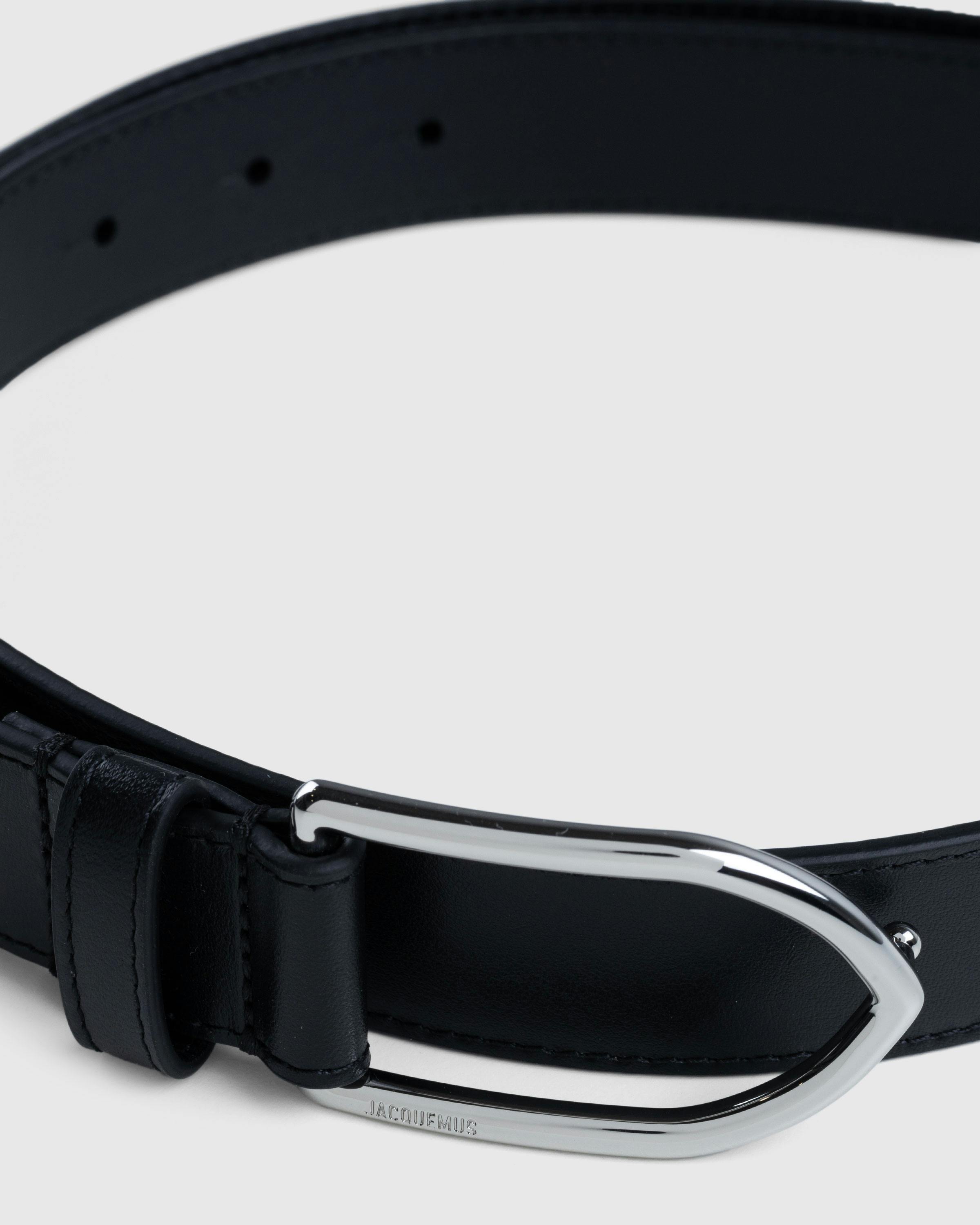 JACQUEMUS – La Ceinture Bambino Black/Silver - Belts - Black - Image 3