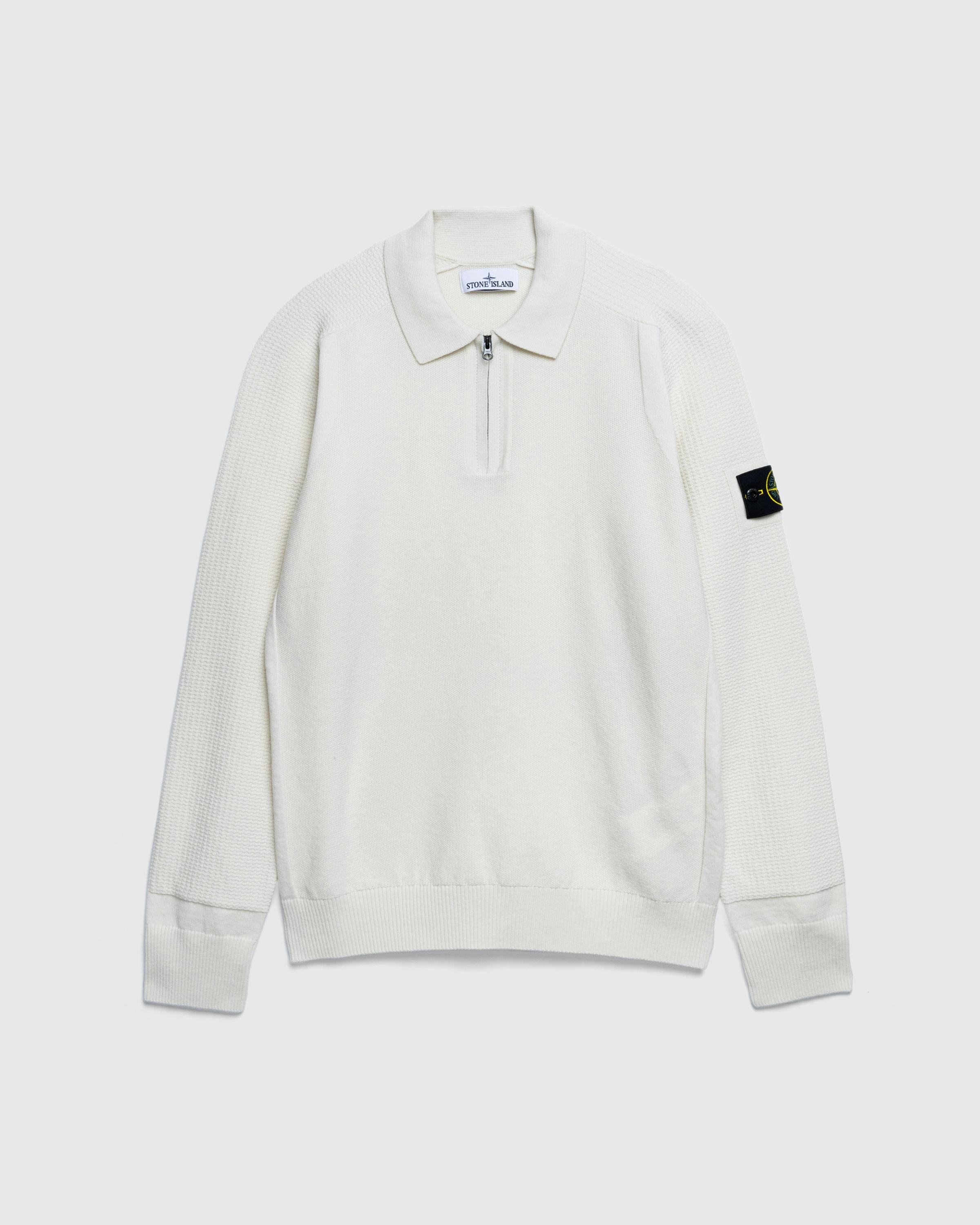 Stone Island – Knit Polo Plaster - Polos - Beige - Image 1