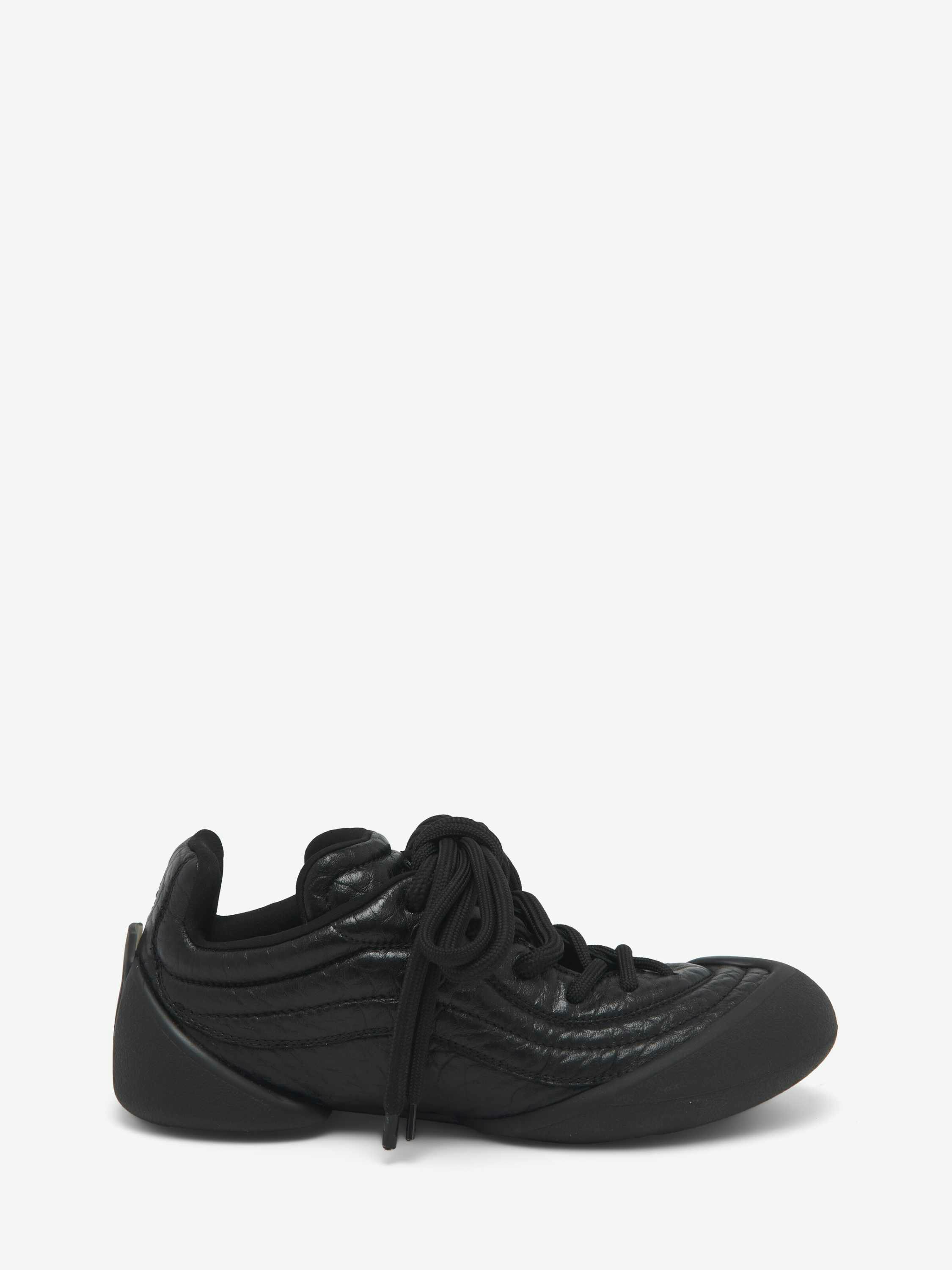 Alexander McQueen's Flexion sneaker in white black and pink leather