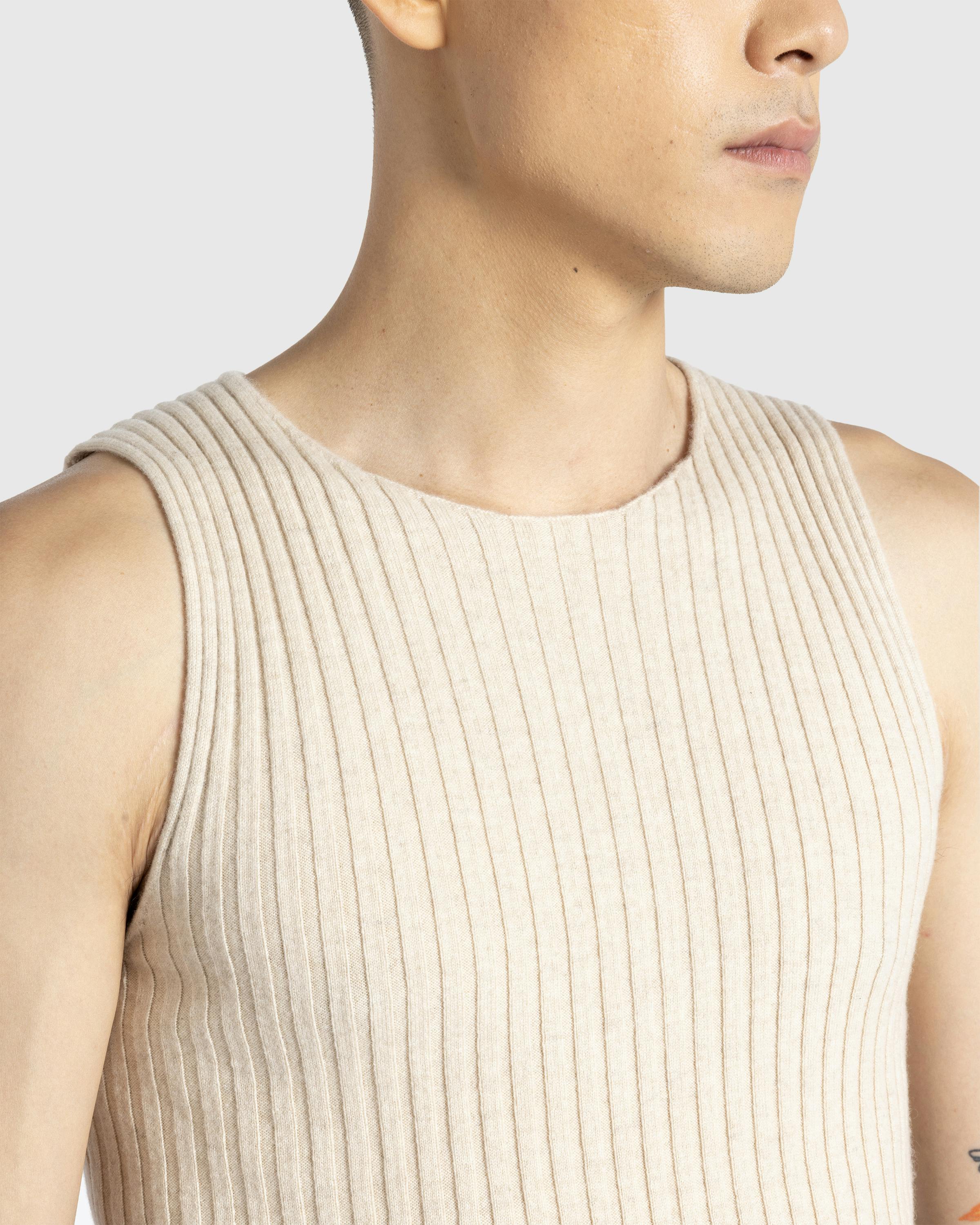 Dries van Noten – Murad Cashmere Top Natural - Tank Tops - Beige - Image 5