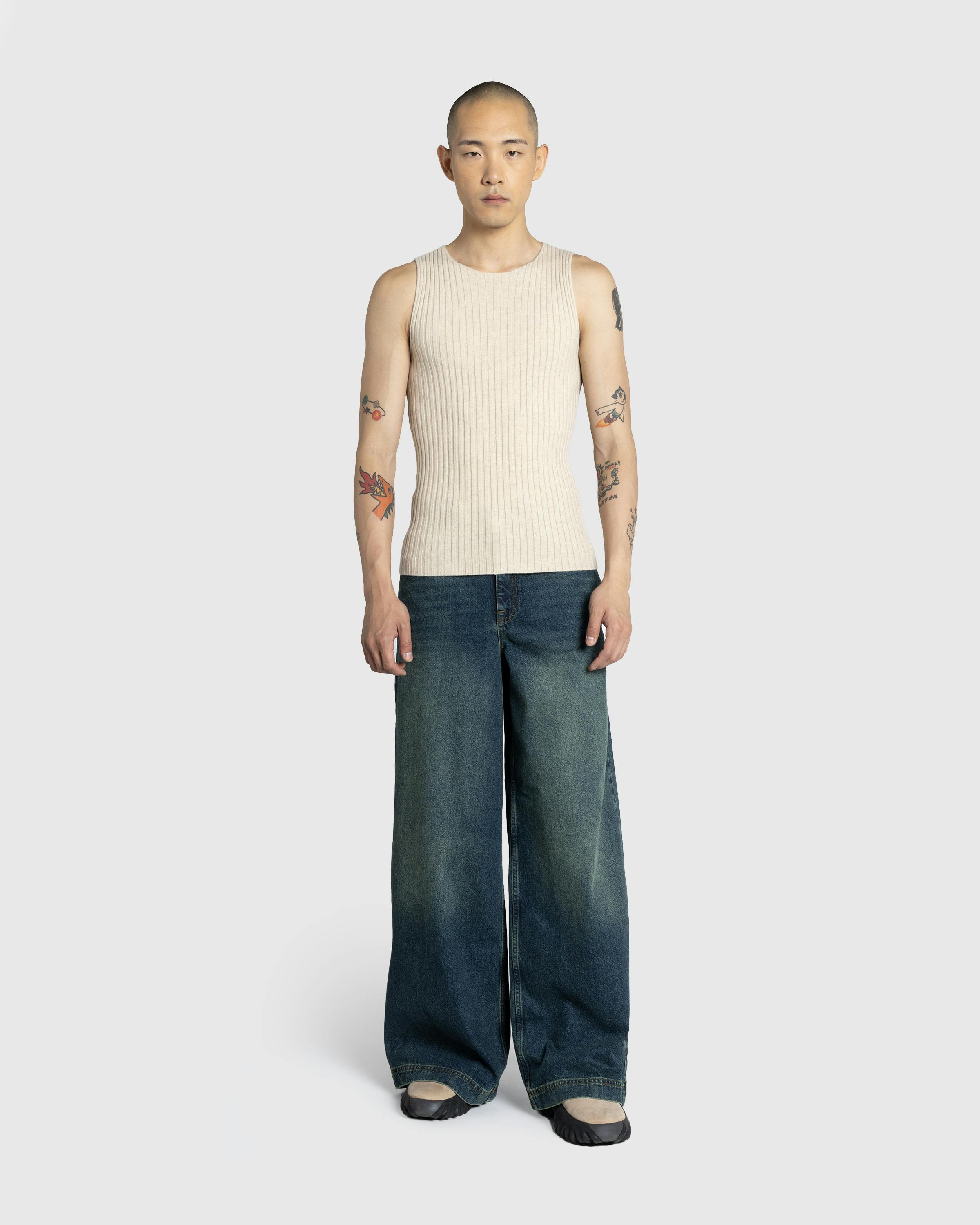 Dries van Noten – Murad Cashmere Top Natural - Tank Tops - Beige - Image 3