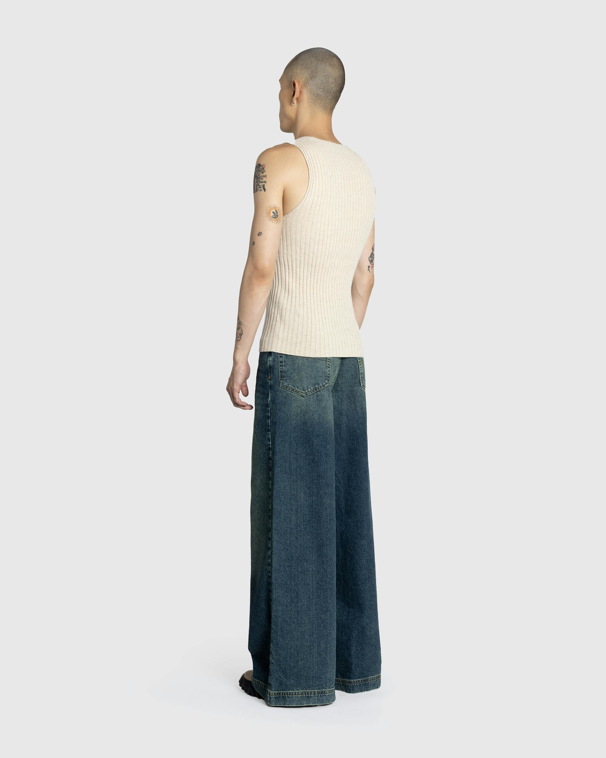 Dries van Noten – Murad Cashmere Top Natural - Tank Tops - Beige - Image 4