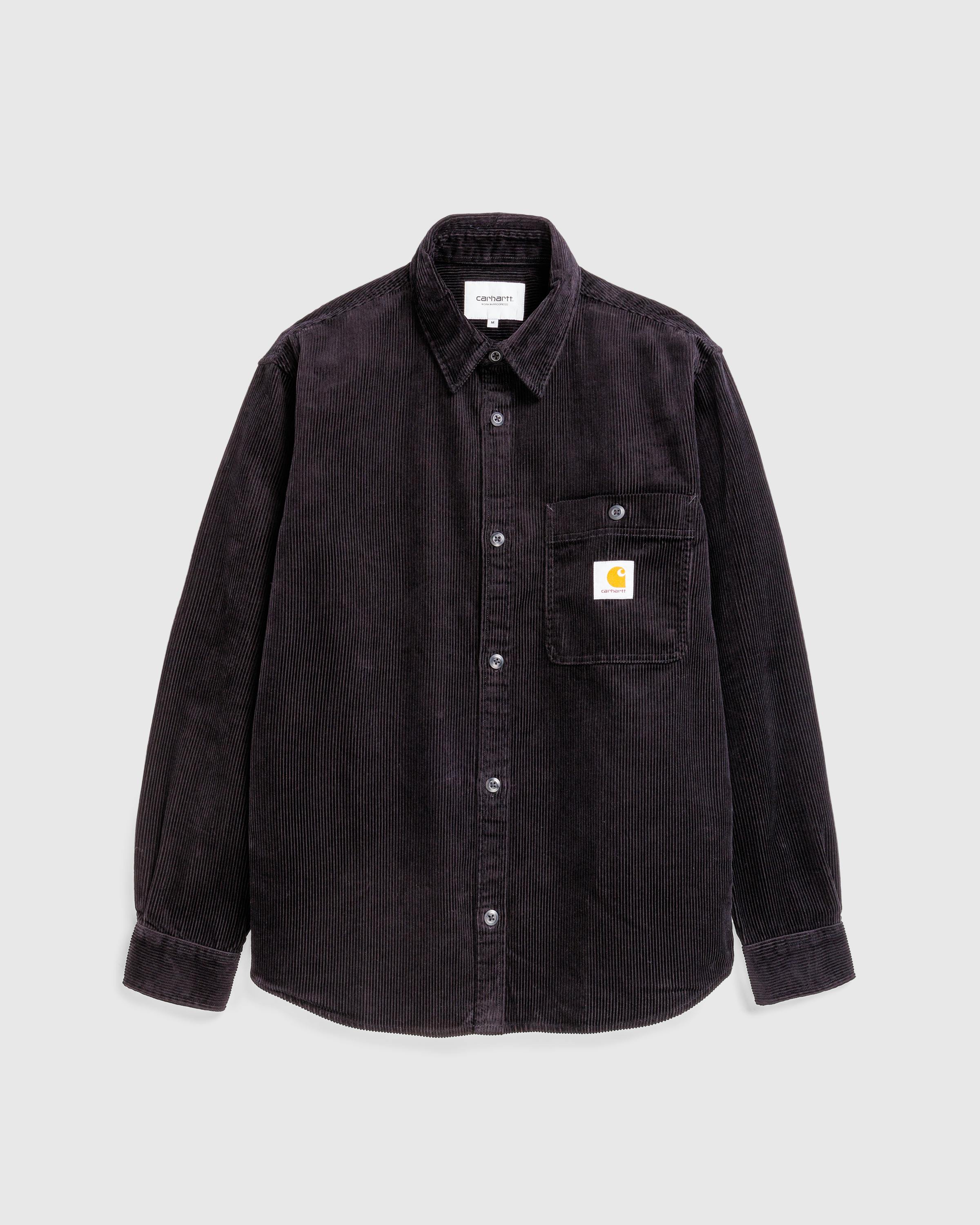 Carhartt WIP – Long-Sleeve Flint Shirt Black/Rinsed - Longsleeve Shirts - Black - Image 1