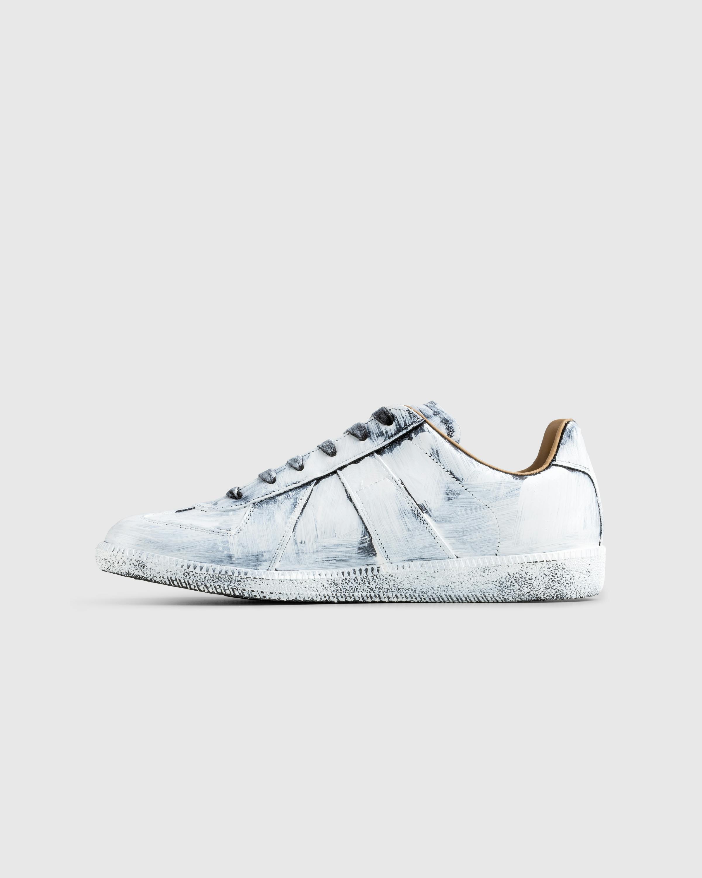 Maison Margiela – Replica Bianchetto Sneaker Black/Glossy White - Low Top Sneakers - White - Image 2