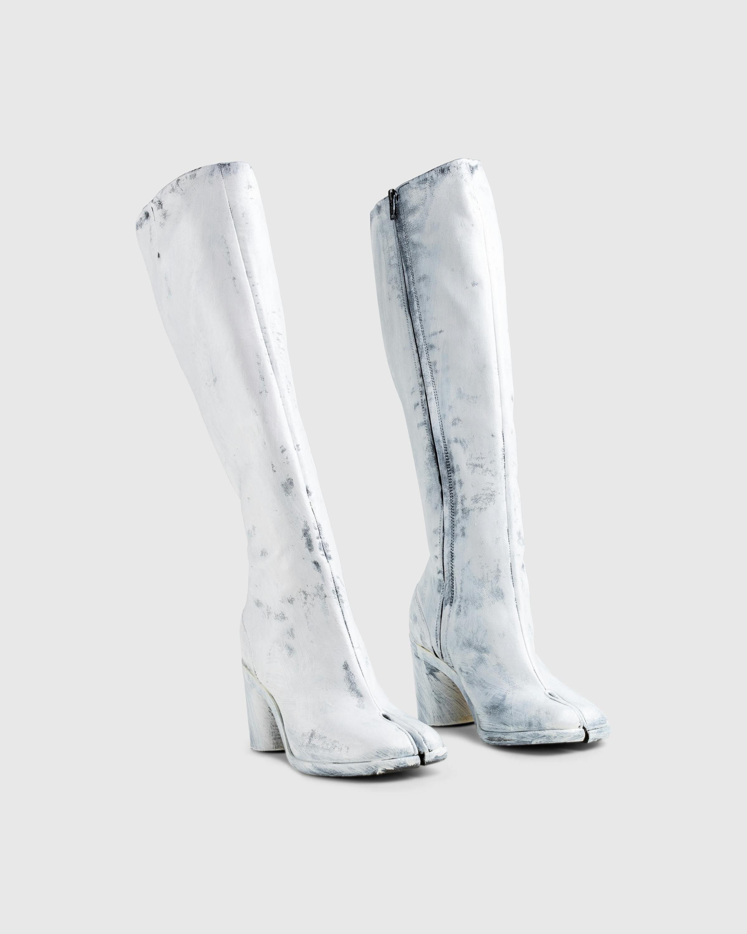 Maison Margiela – Tabi Knee-High Boots Bianchetto  - Heels - White - Image 4