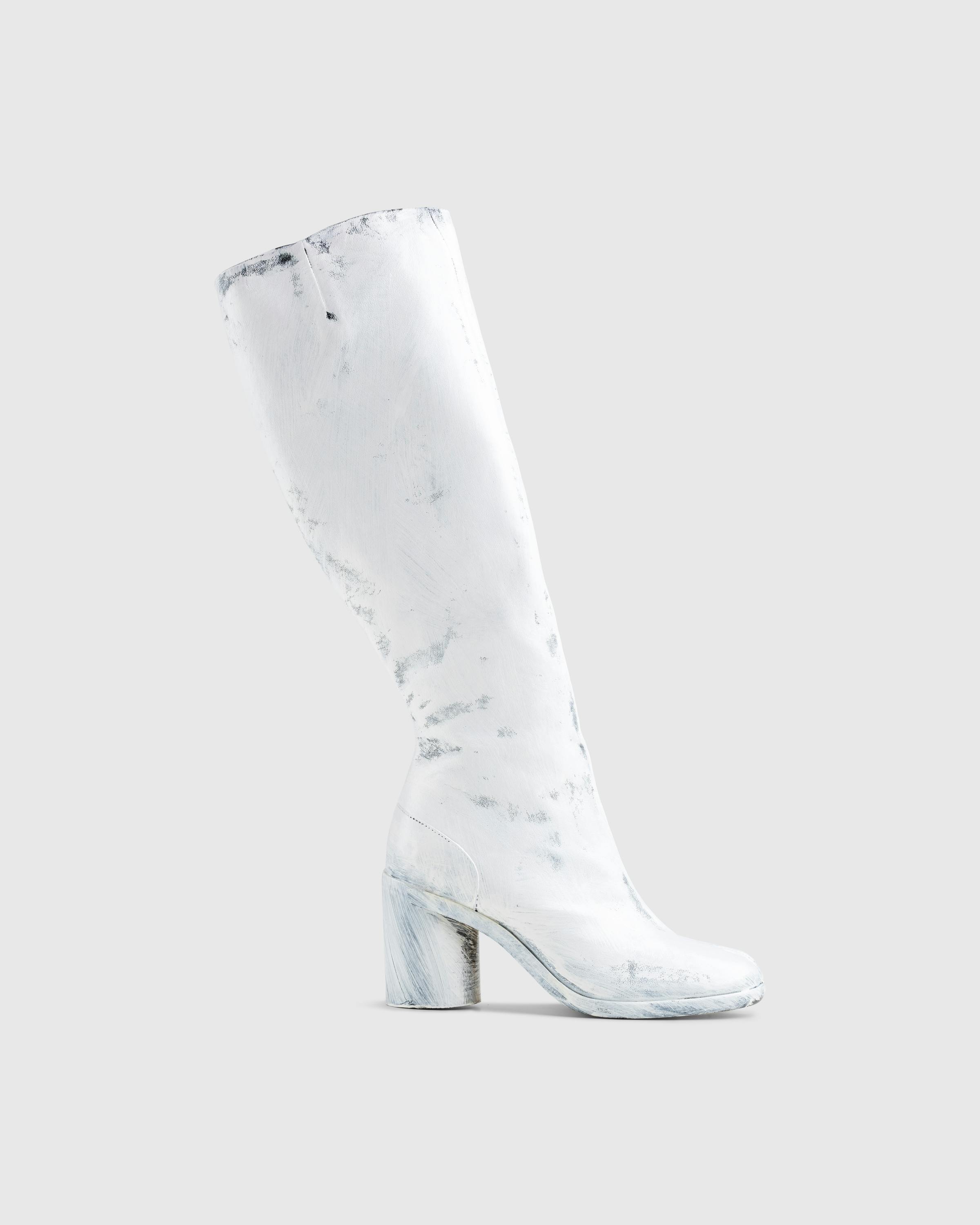 Maison Margiela – Tabi Knee-High Boots Bianchetto  - Heels - White - Image 1