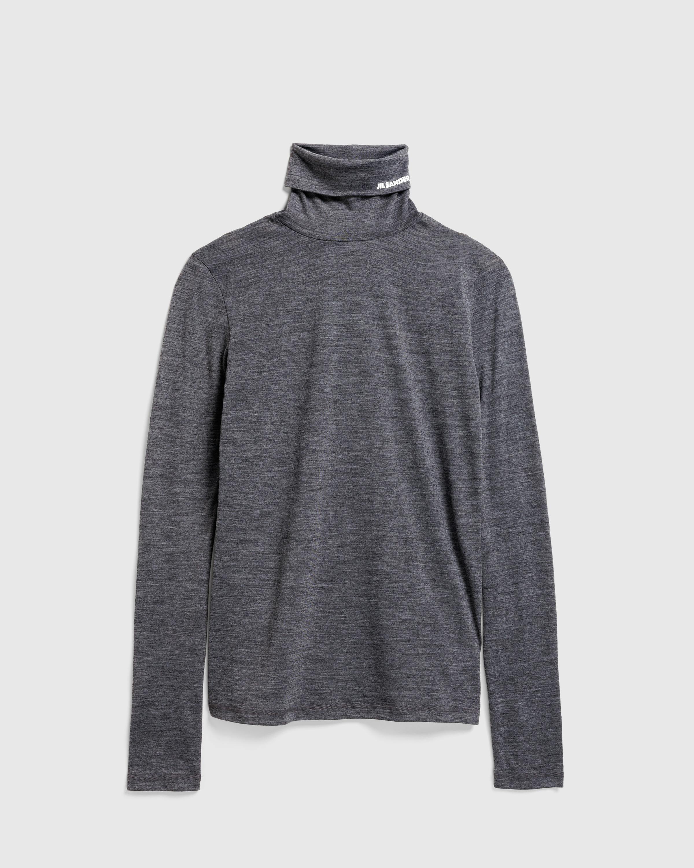 Jil Sander – High-Neck Shirt Dark Grey - T-Shirts - Grey - Image 1