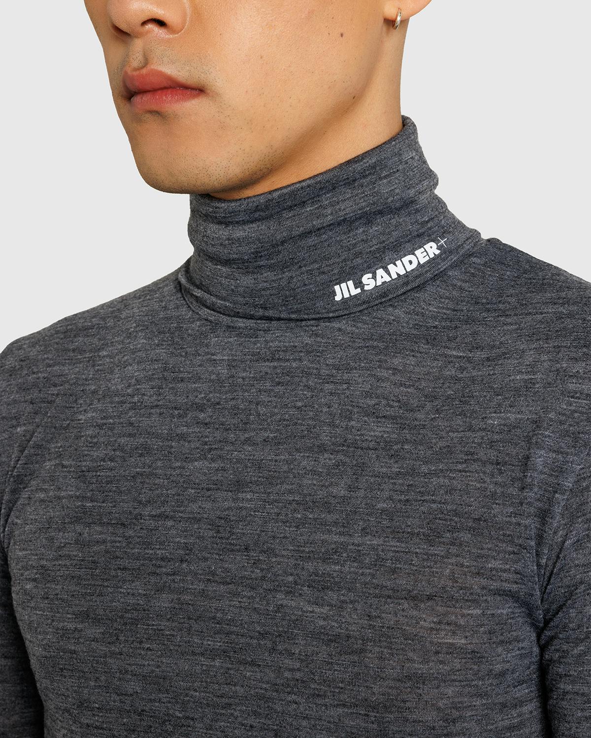 Jil Sander – High-Neck Shirt Dark Grey - Turtlenecks - Grey - Image 3