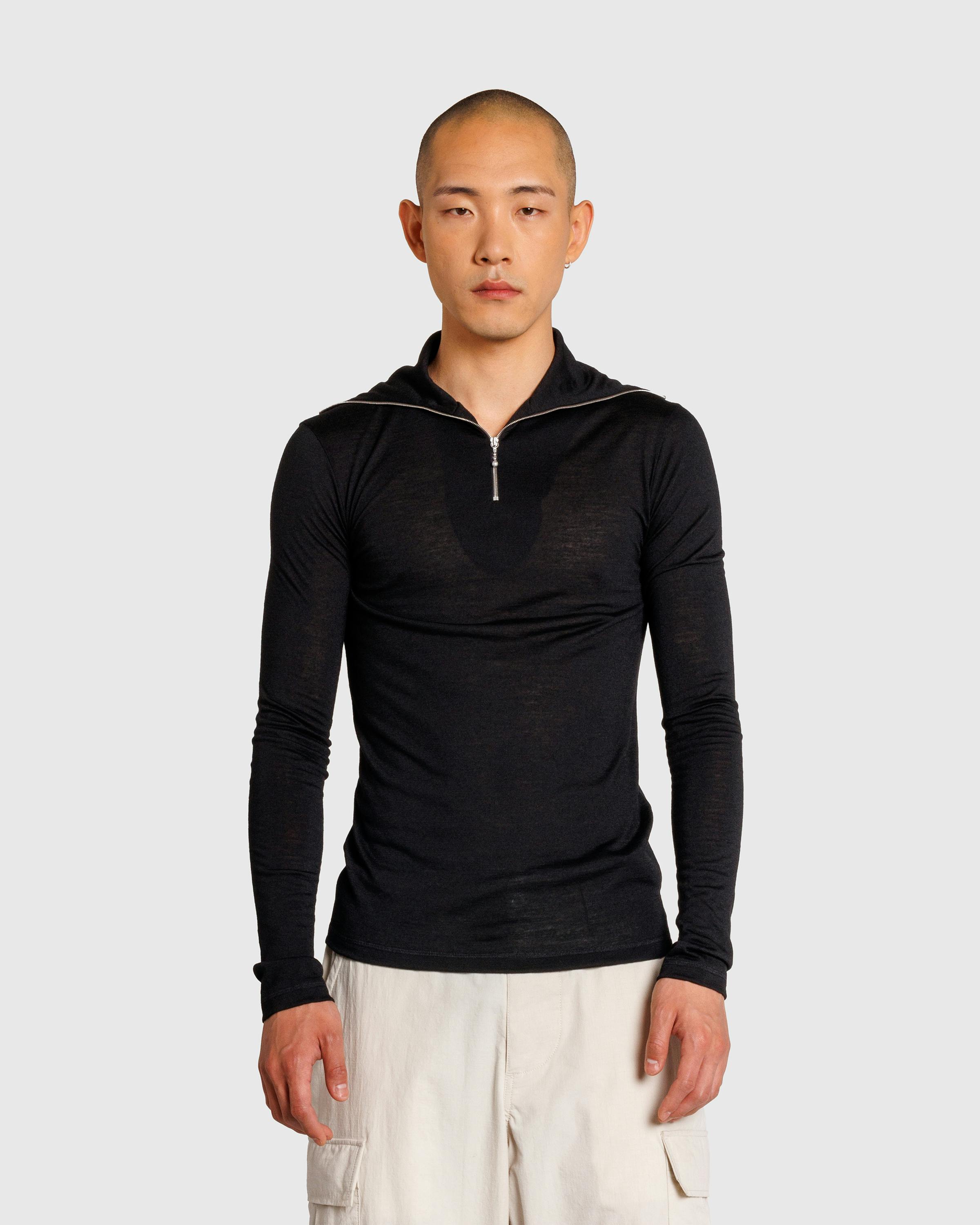 Jil Sander – Zip-Up Long-Sleeve Black - Zip-Ups - Black - Image 2