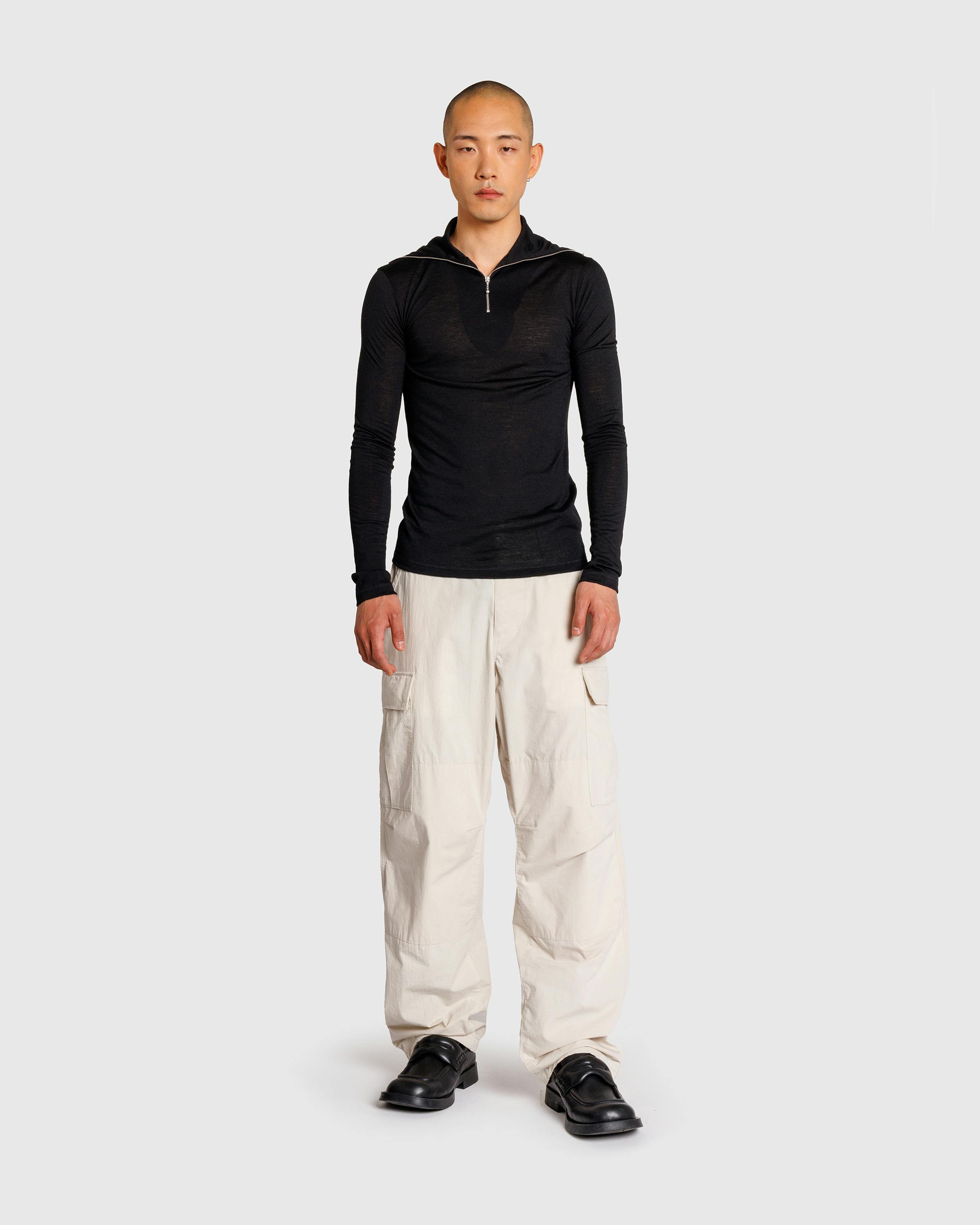 Jil Sander – Zip-Up Long-Sleeve Black - Zip-Ups - Black - Image 4