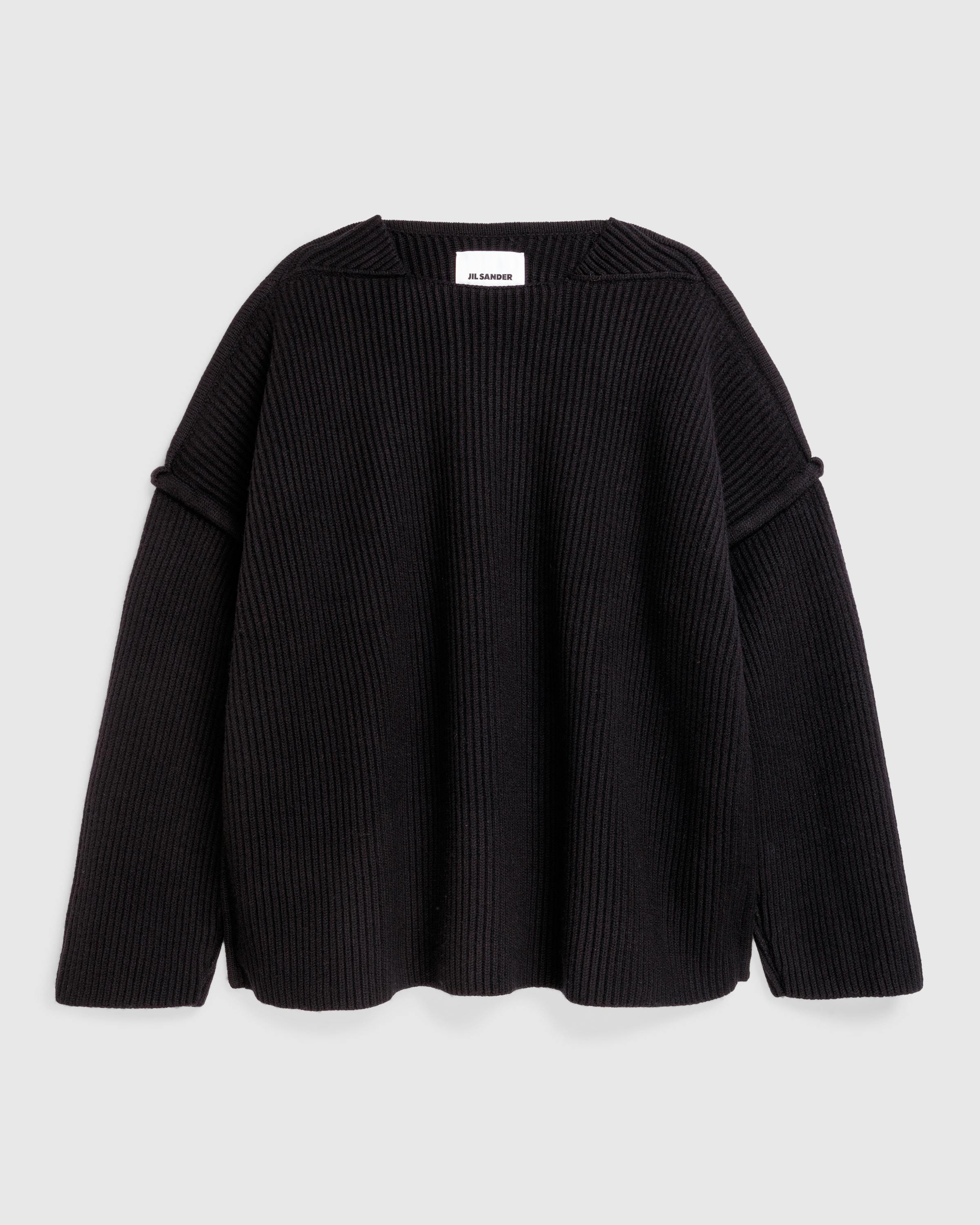 Jil Sander – SQN Long-Sleeve Jumper Black - Crewnecks - Black - Image 1