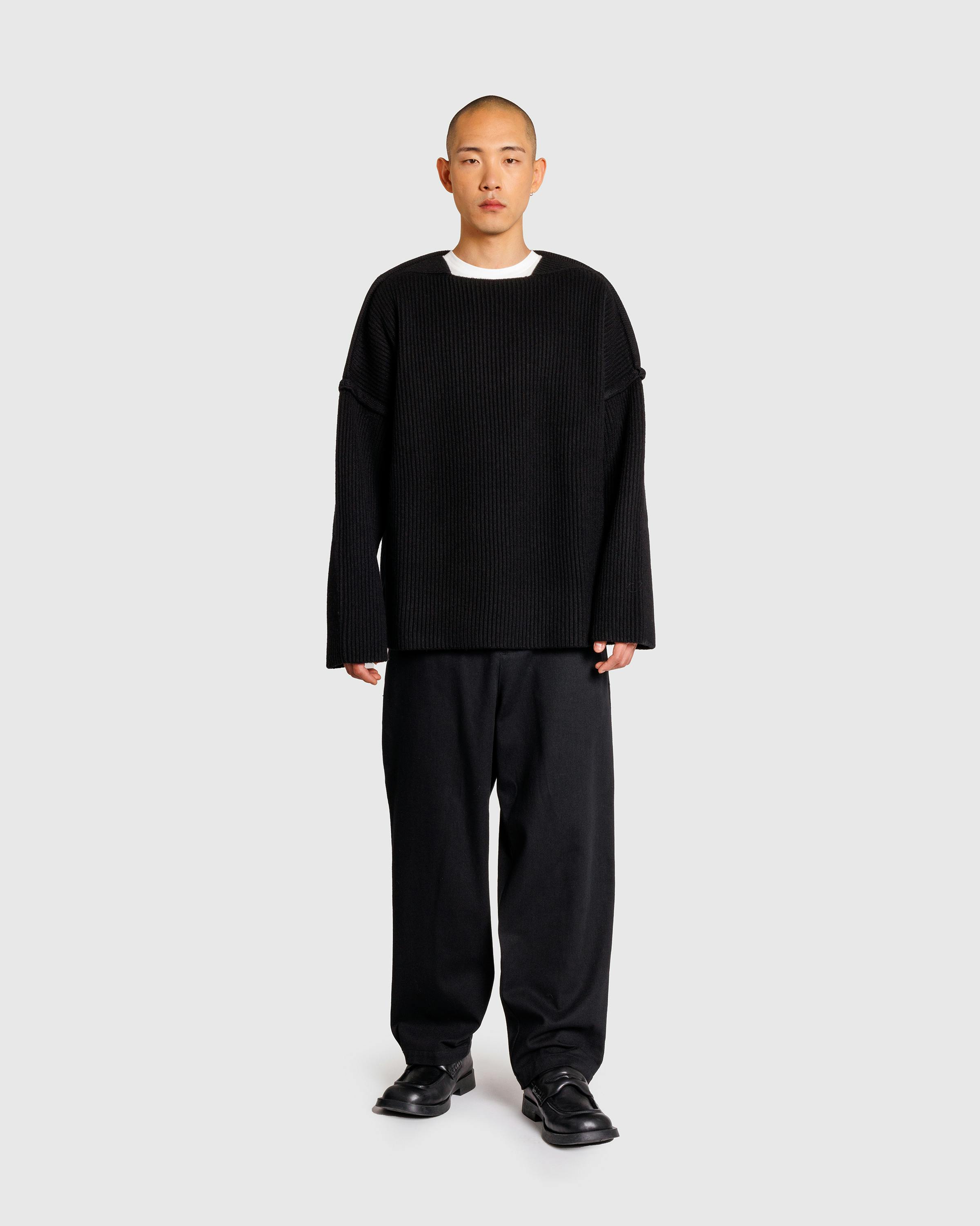 Jil Sander – SQN Long-Sleeve Jumper Black - Crewnecks - Black - Image 3