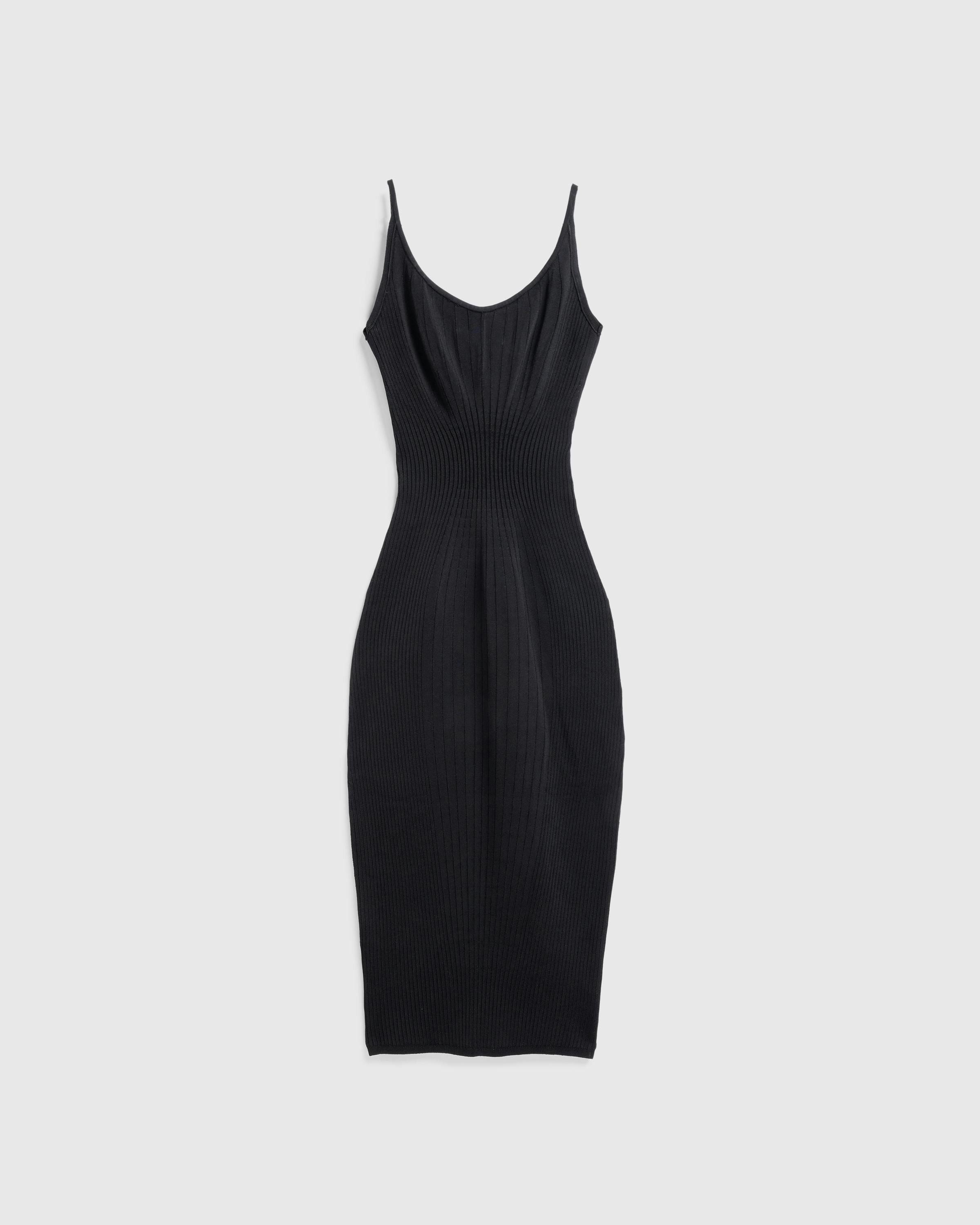 Mugler – Sculpting Knit Dress Black - Midi - Black - Image 1