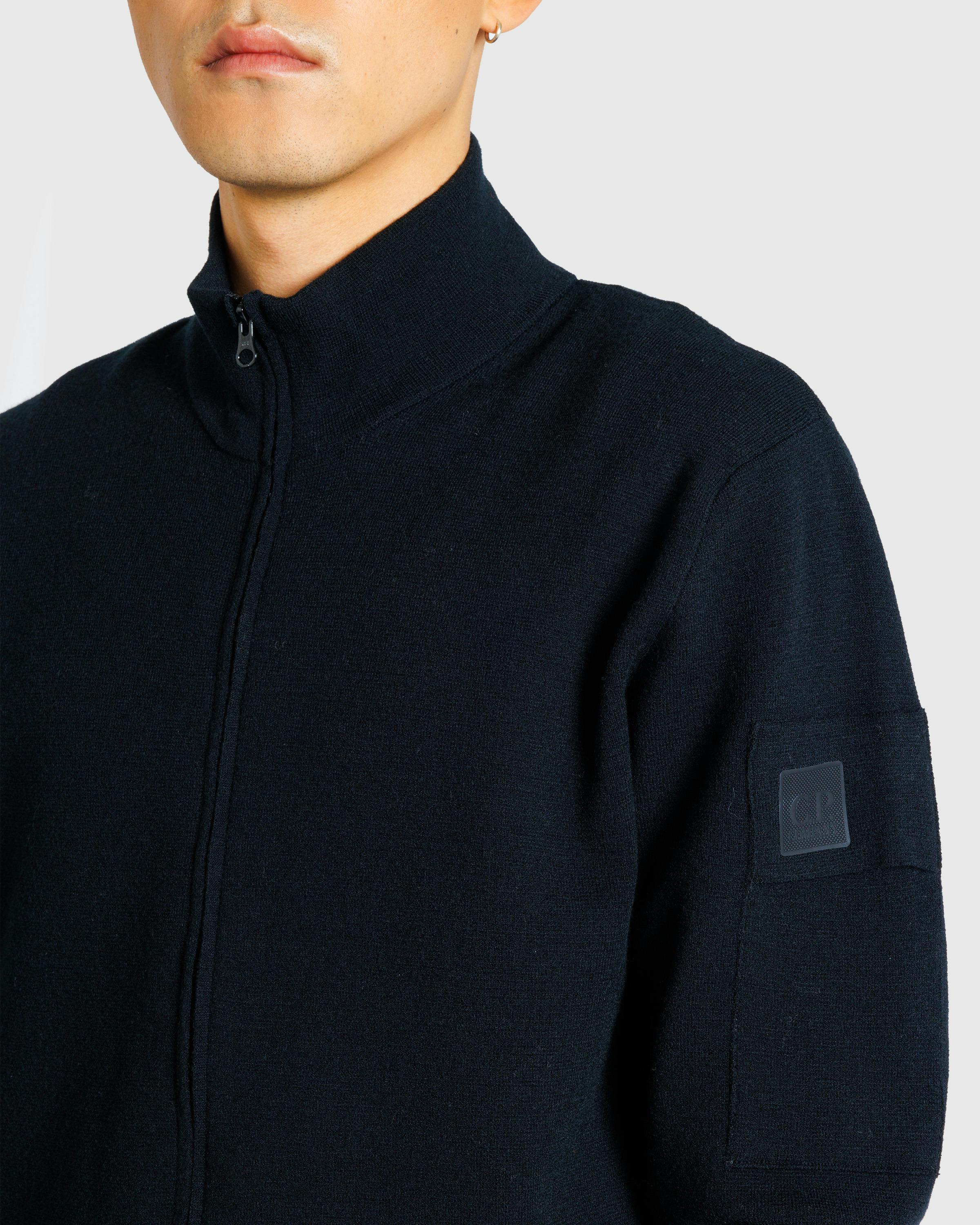 C.P. Company – Metropolis Series Extra Fine Merino Wool Zip Cardigan Black - Zip-Ups - Black - Image 5