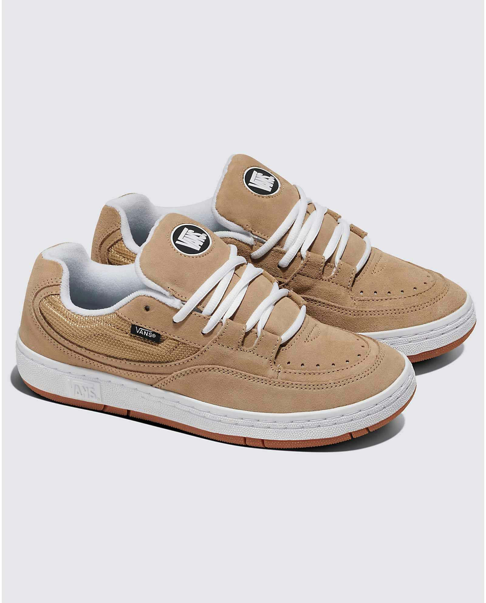 Vans Speed LS skate shoe in beige and brown colorways