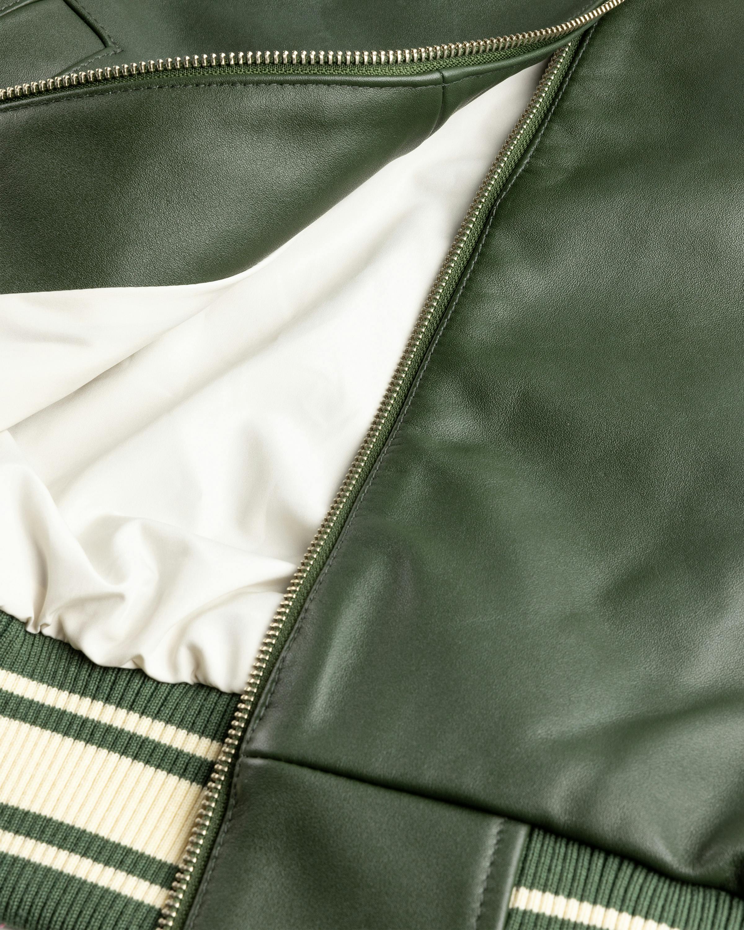 RUF x Highsnobiety – Leather Bomber Green  - Leather Jackets - Green - Image 8