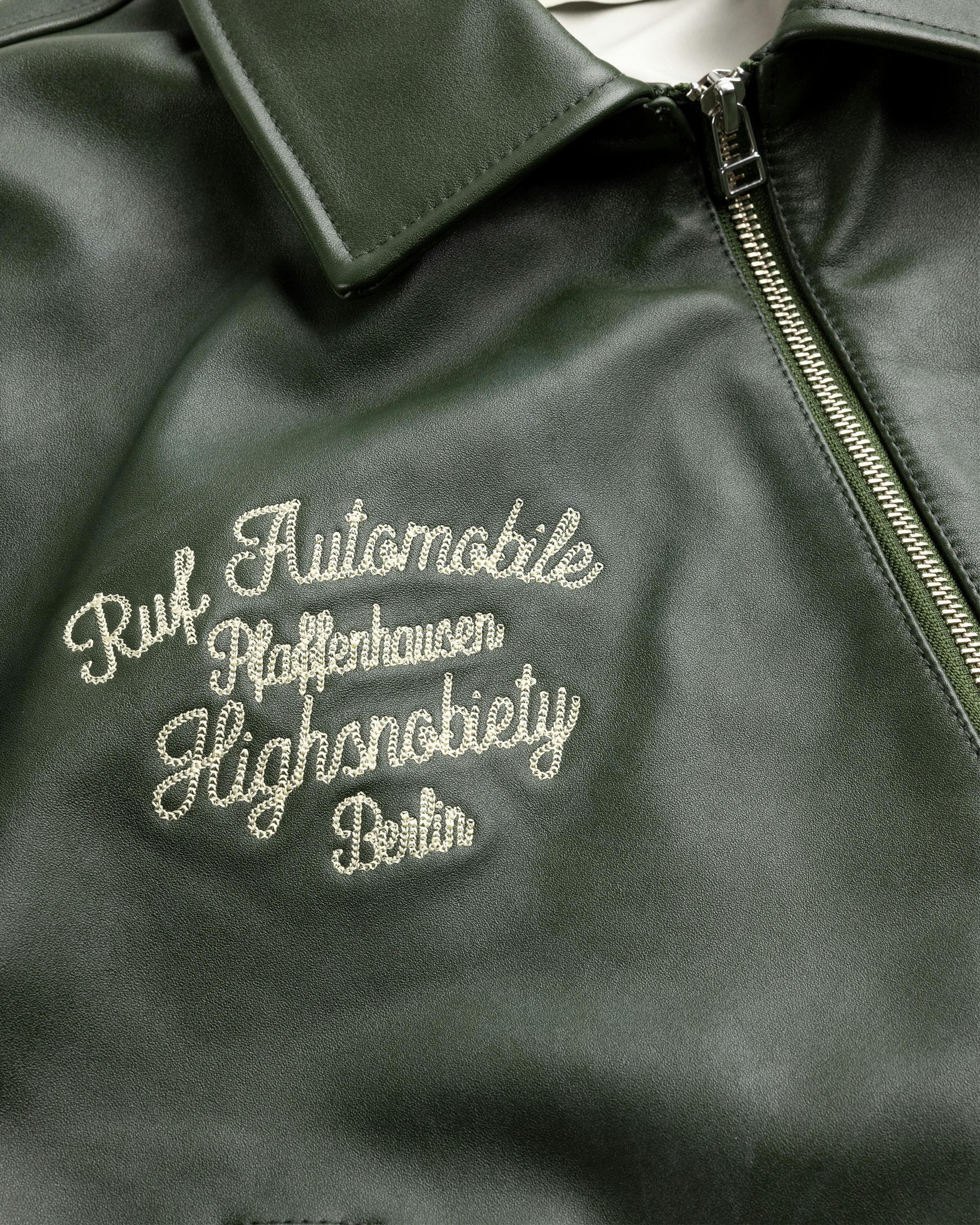 RUF x Highsnobiety – Leather Bomber Green  - Leather Jackets - Green - Image 9